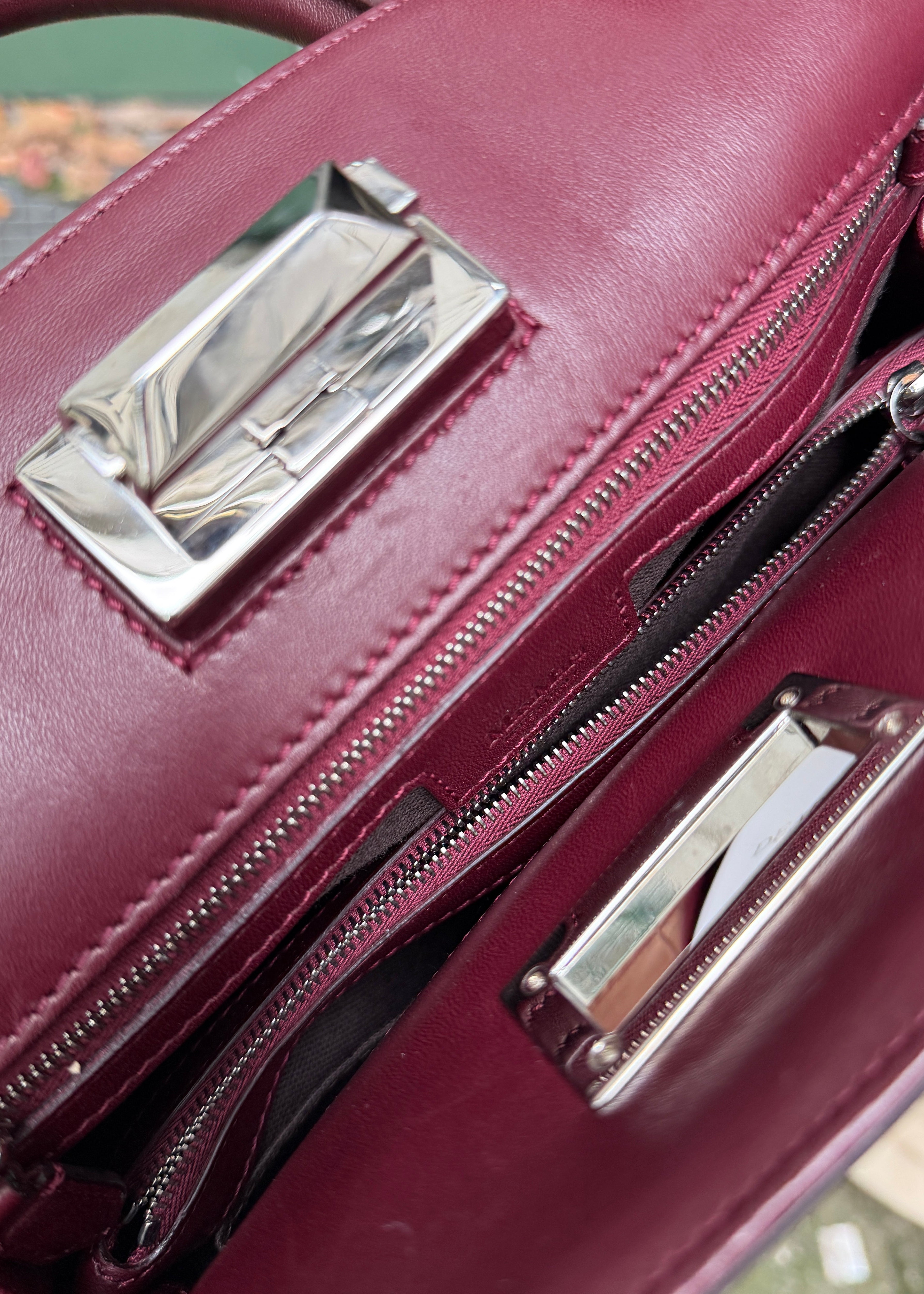 FLORENCE FRAME BAG BURGUNDY