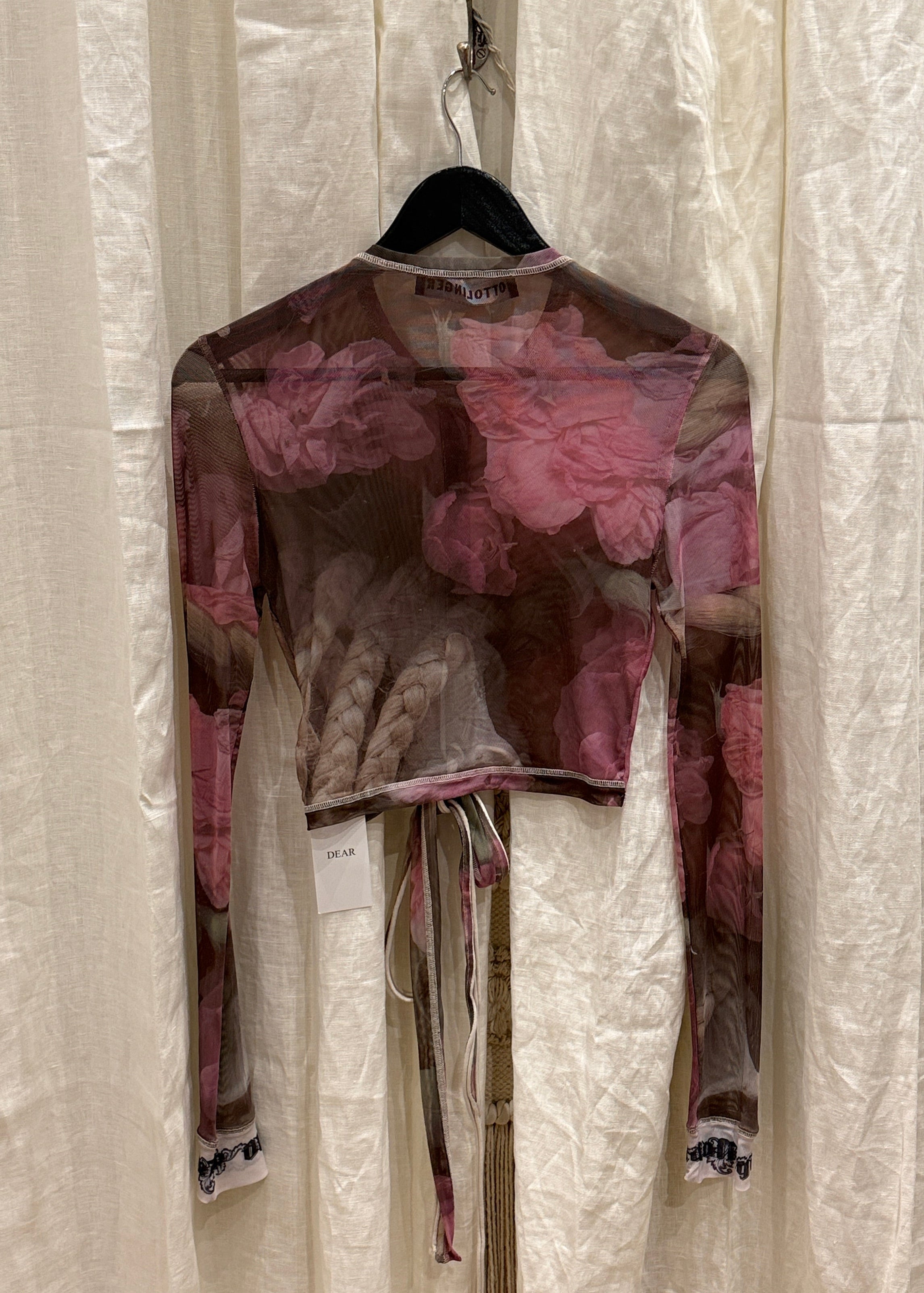 Ottolinger Langärmeliges Mesh-Top mit Print & Knöpfen Second Hand – Dear Berlin