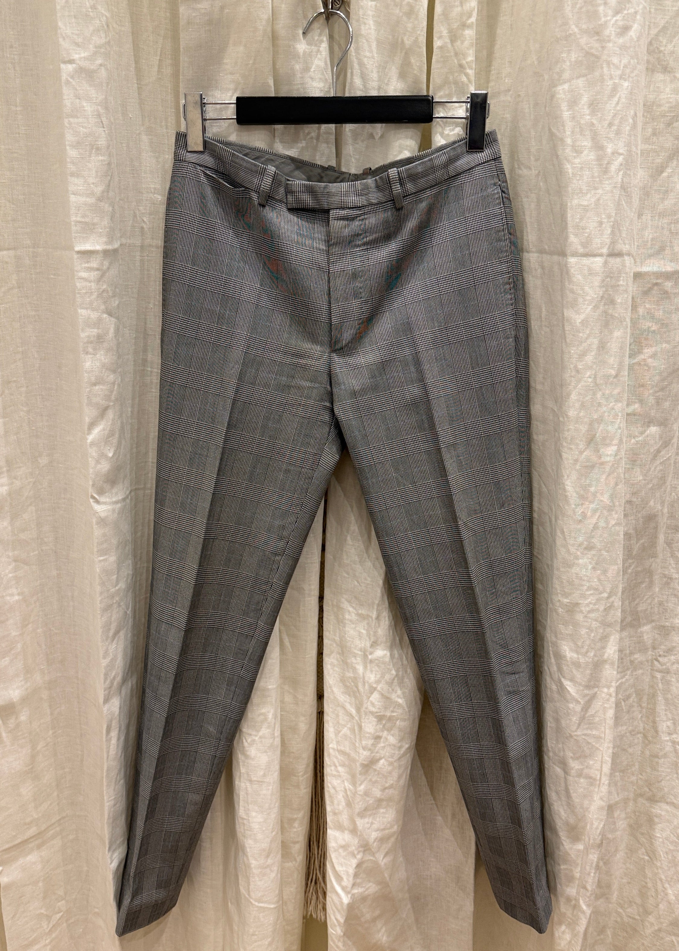 Jil Sander Slim Fit Anzug mit grauem Karo-Muster Second Hand – Dear Berlin