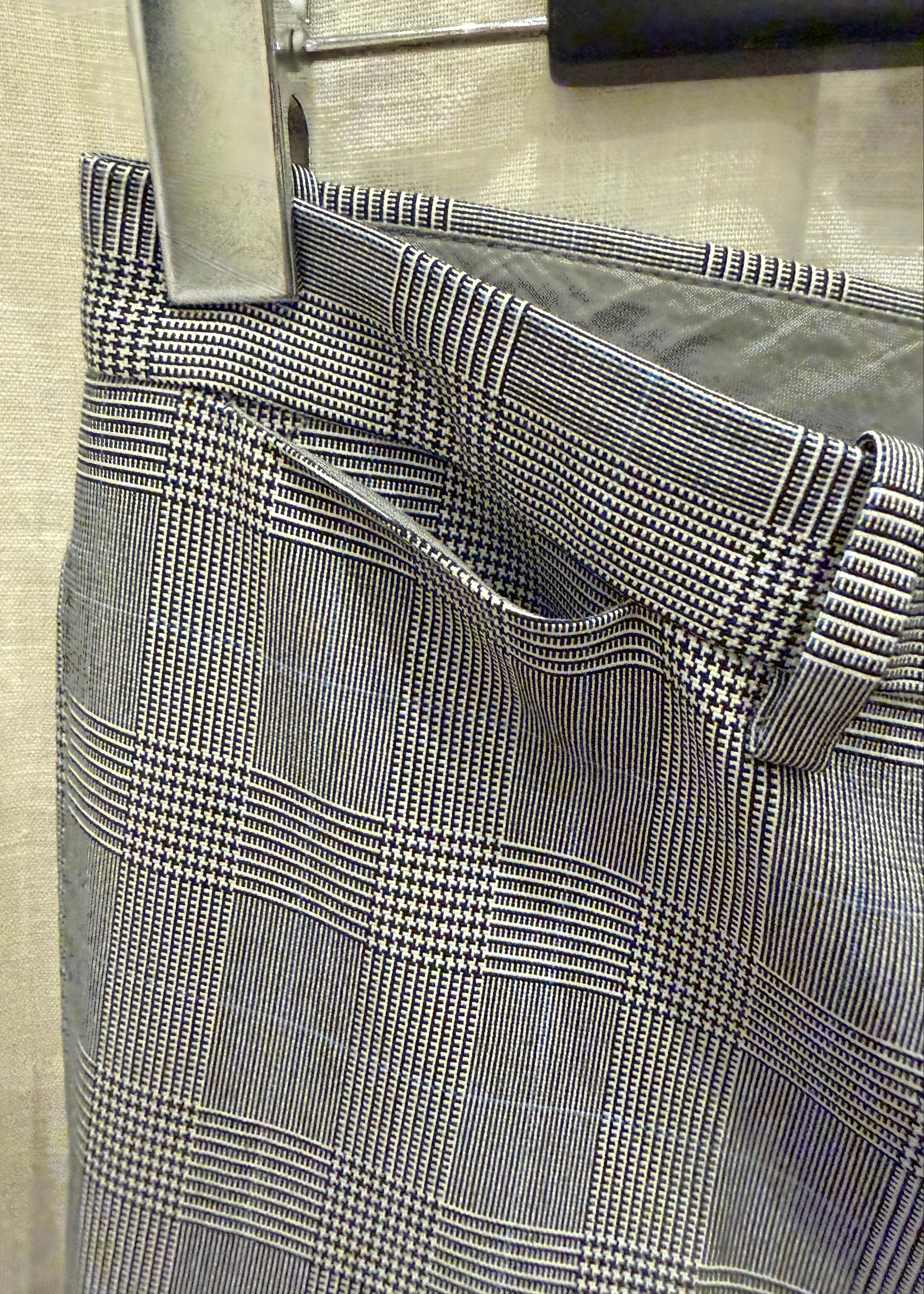 Jil Sander Slim Fit Anzug mit grauem Karo-Muster Second Hand – Dear Berlin