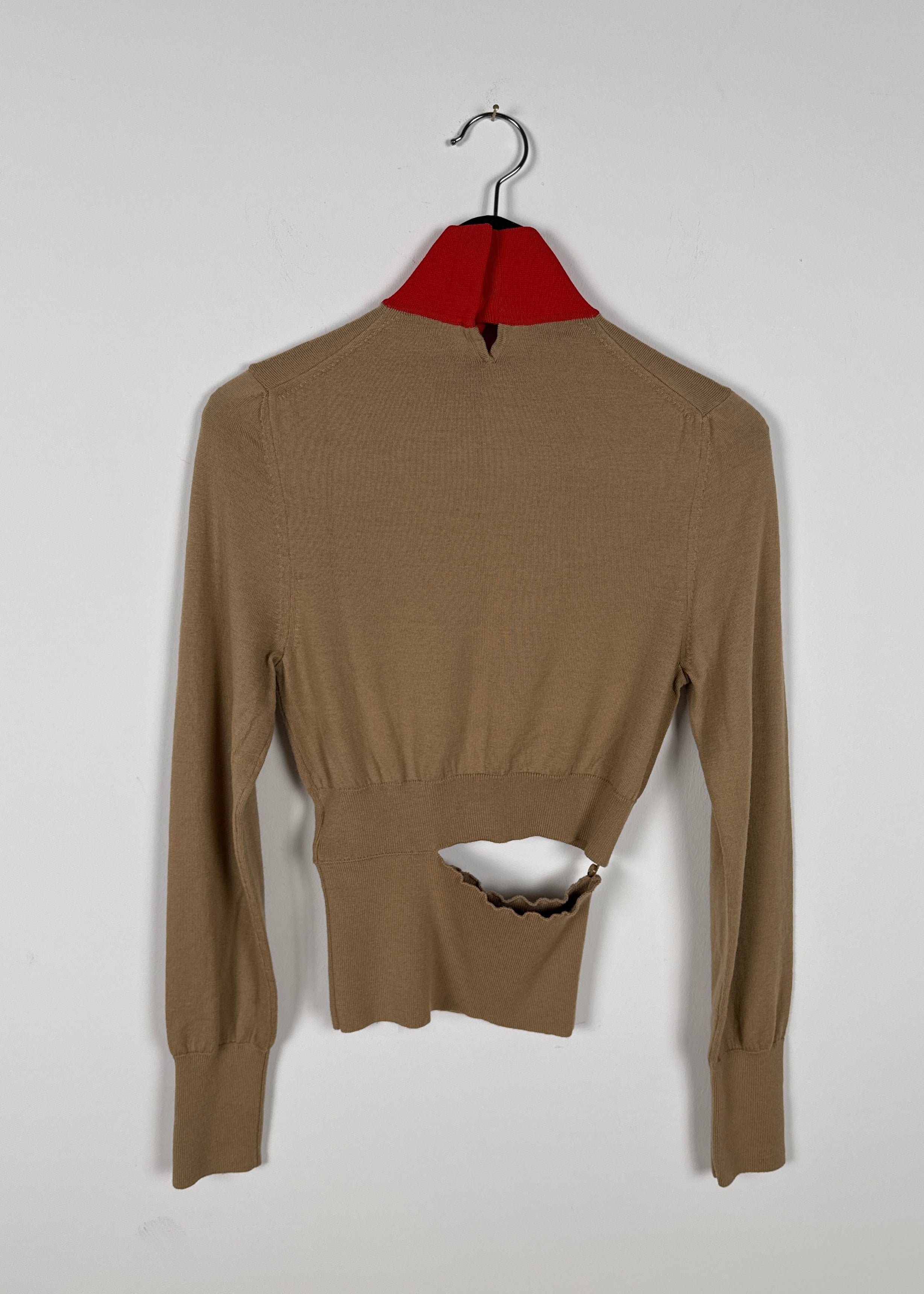Pullover mit Cut-outs und Stehkragen