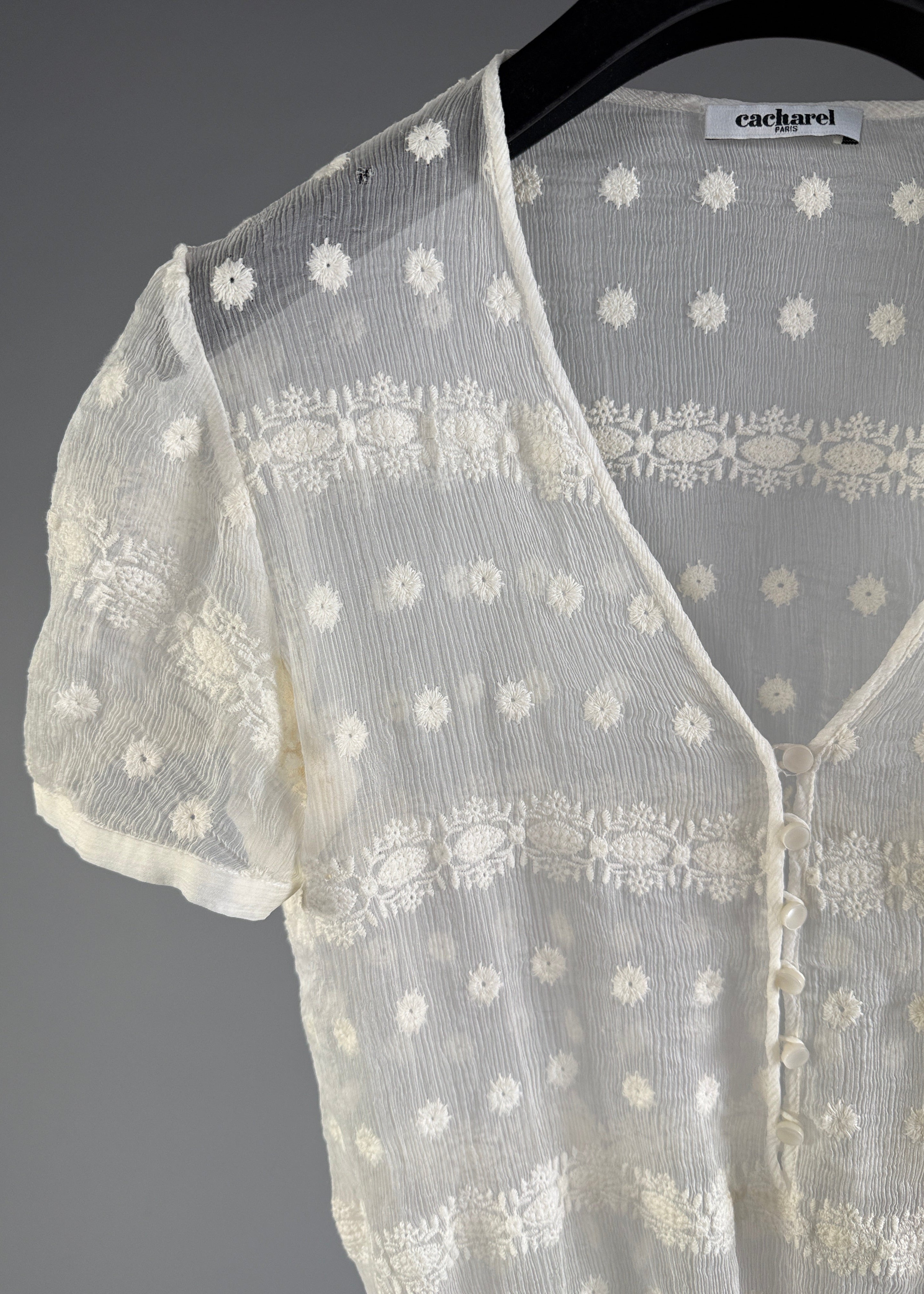 90´s Vintage transparente Seiden Bluse