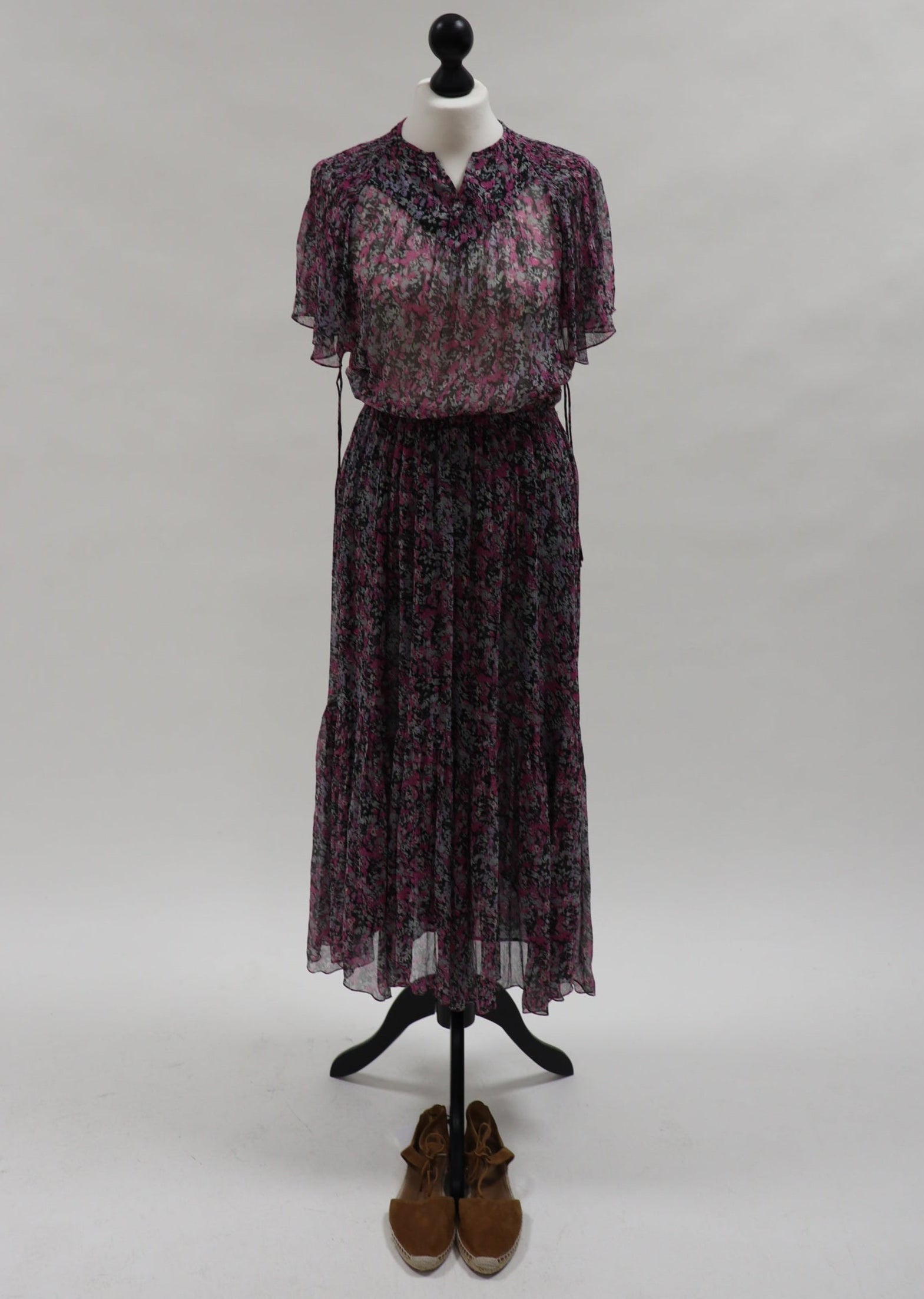 Isabel Marant Odelia Tired Silk Chiffon Dress- 34 Second Hand – Dear Berlin