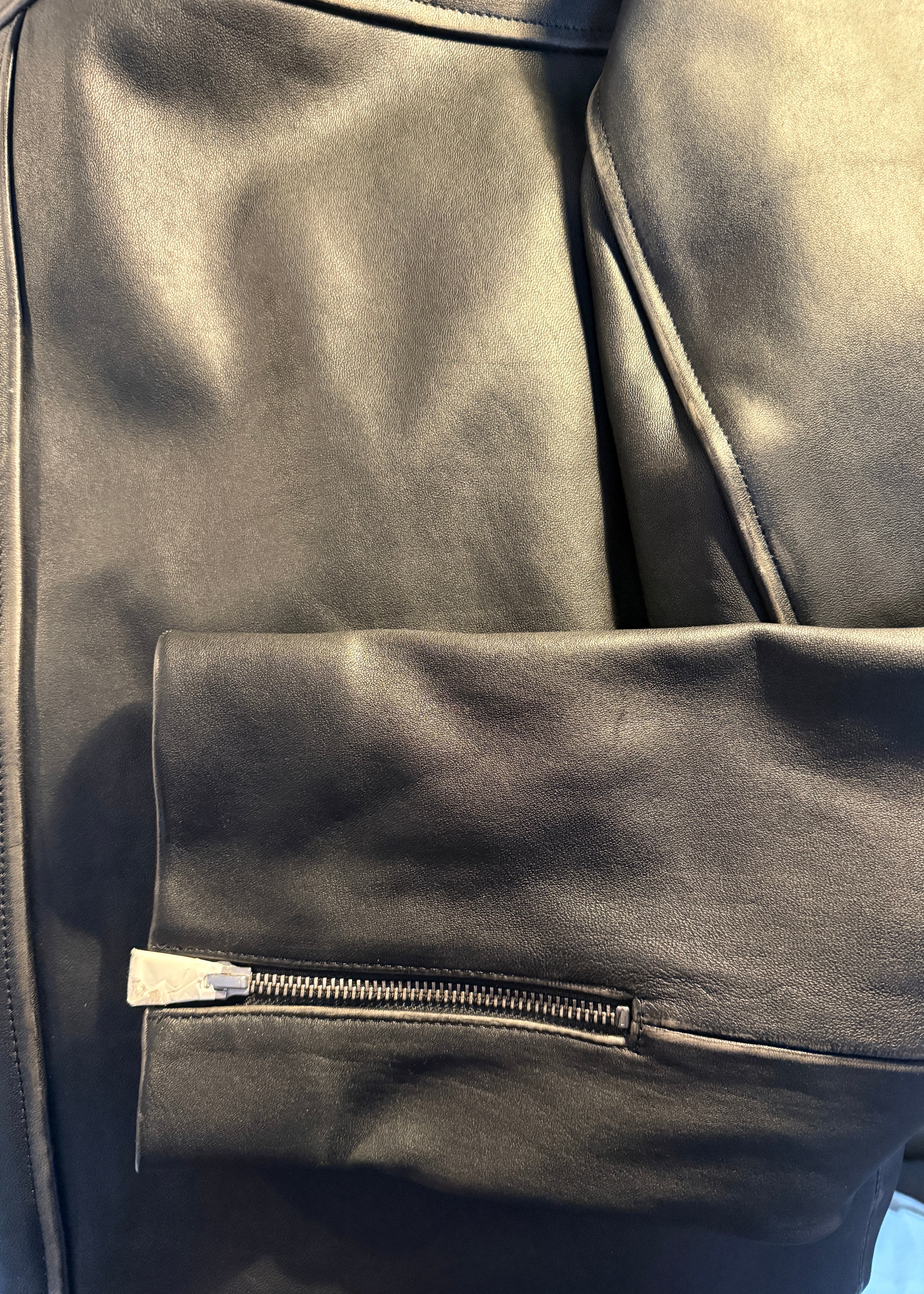 MIKUTA The Black Faded Straight Leather Jacket Second Hand – Dear Berlin