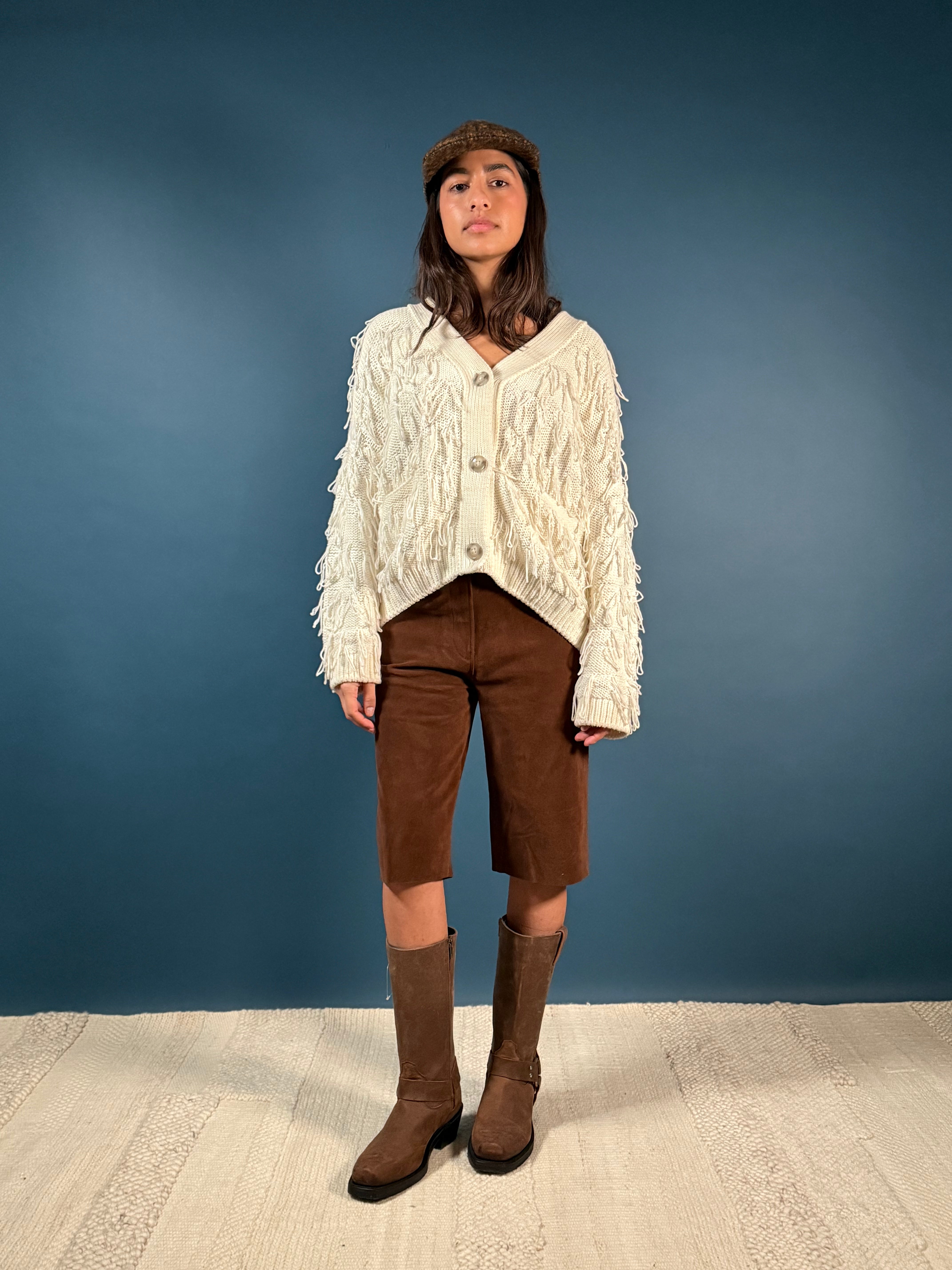 toteme leather bermuda