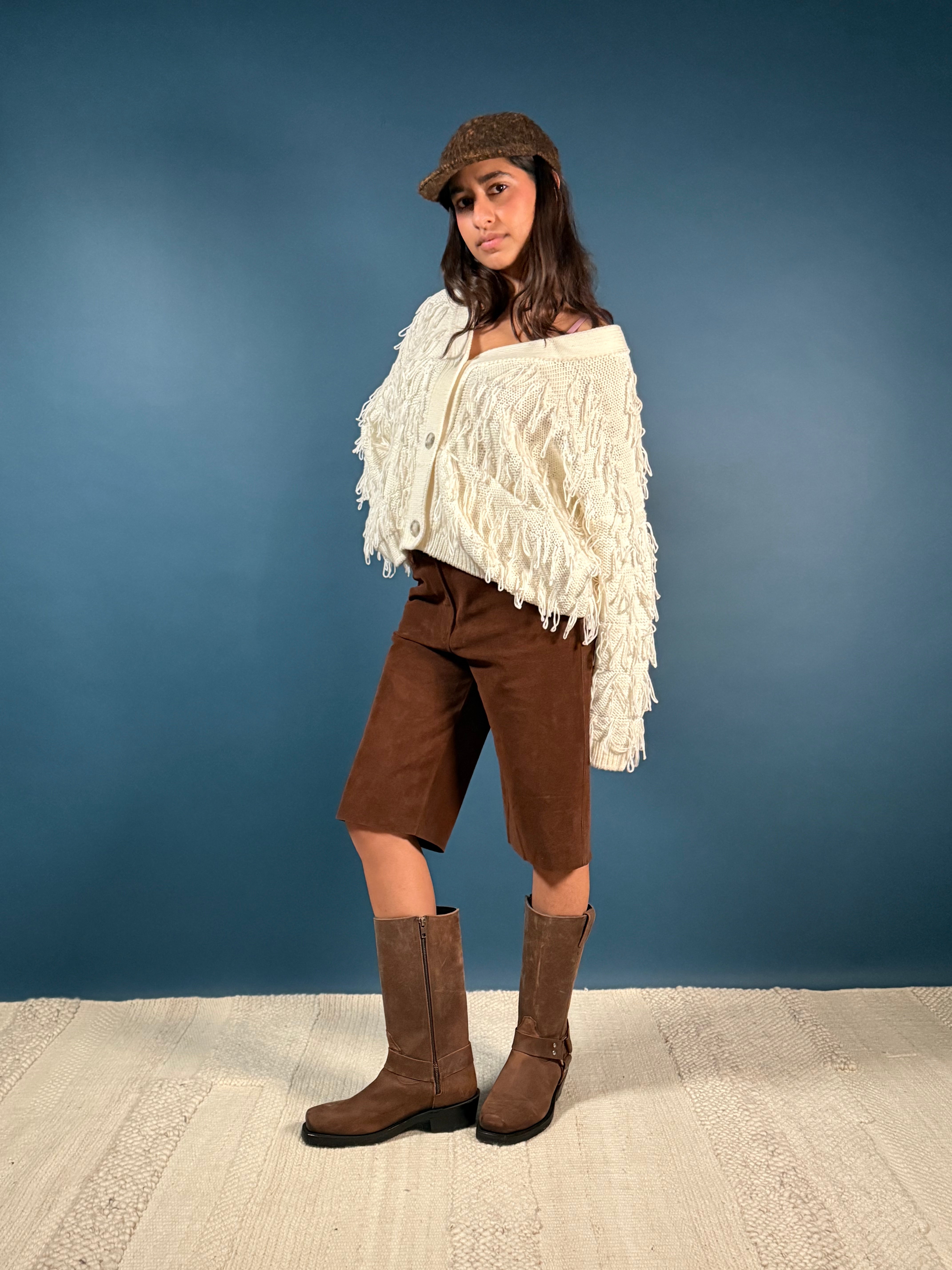 toteme leather bermuda