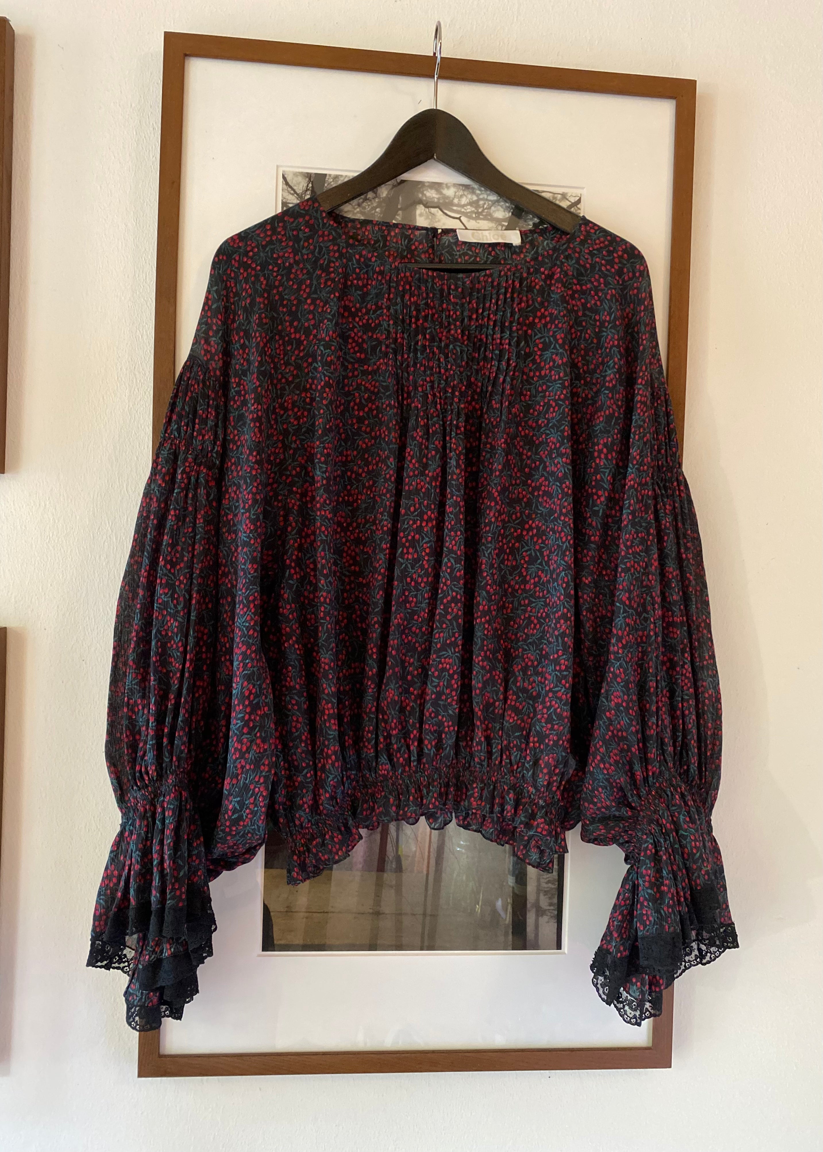 Chloé Crepe Rüschen Bluse, Gr.40 Second Hand – Dear Berlin