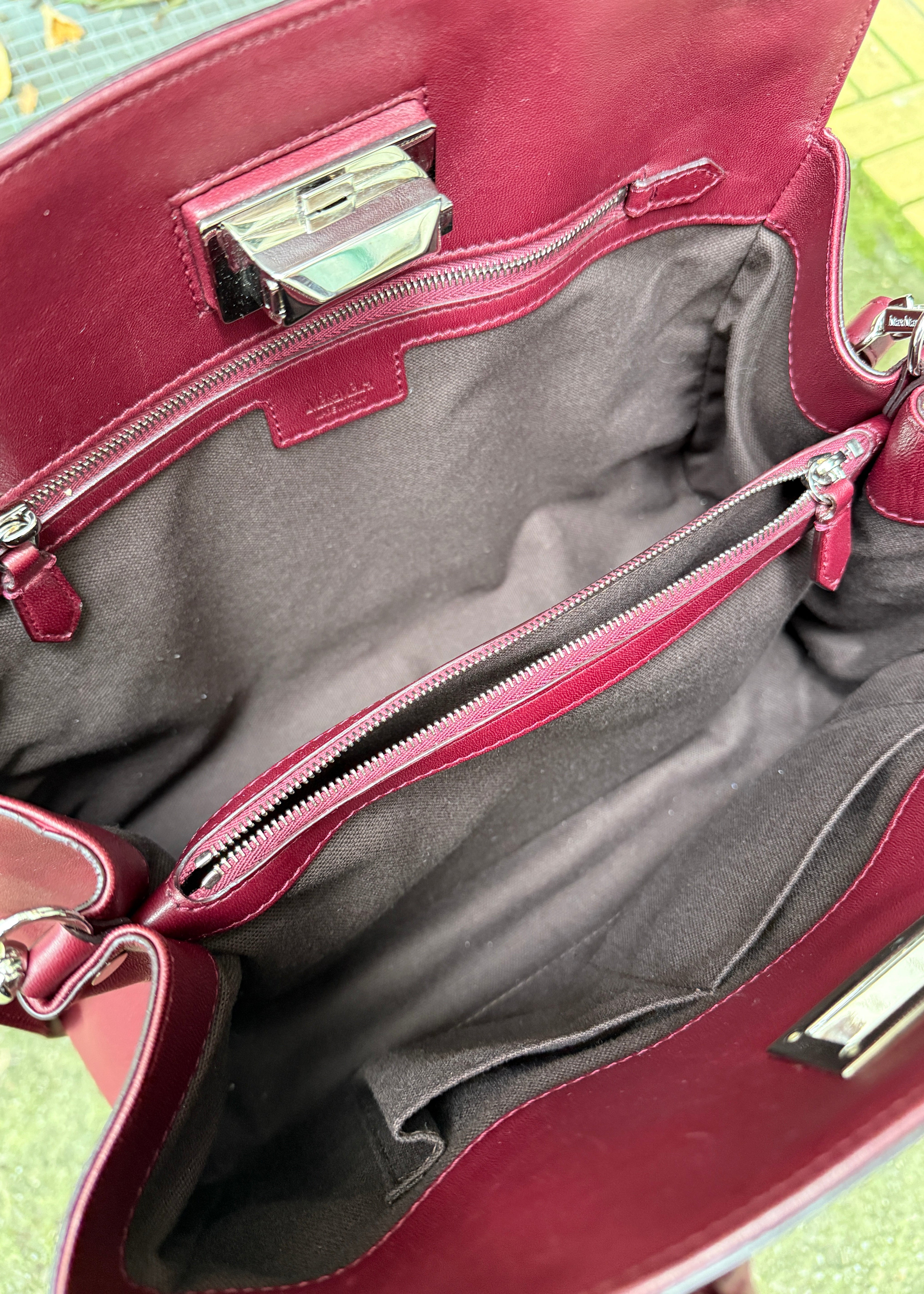 FLORENCE FRAME BAG BURGUNDY
