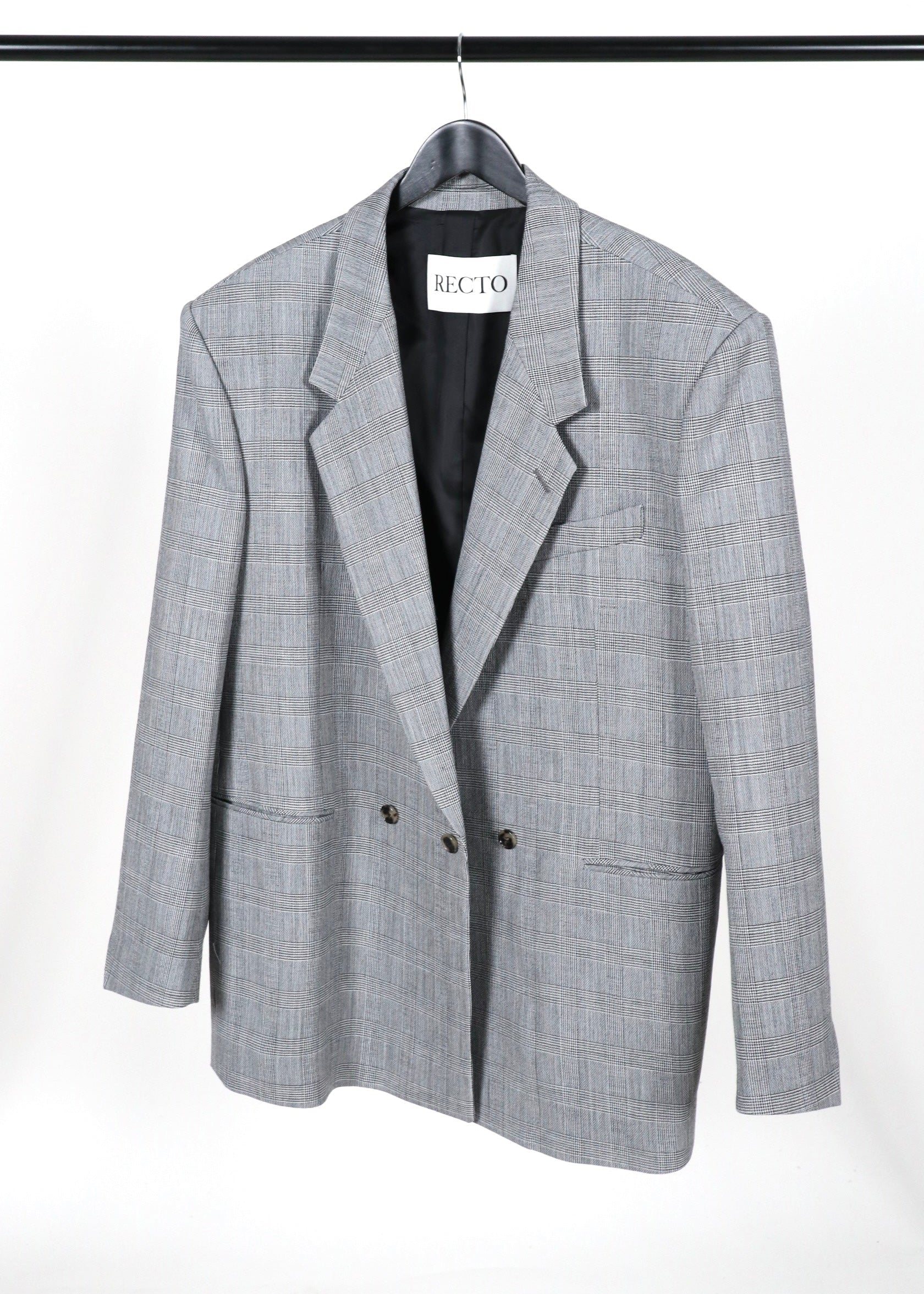 Glen check Blazer oversized