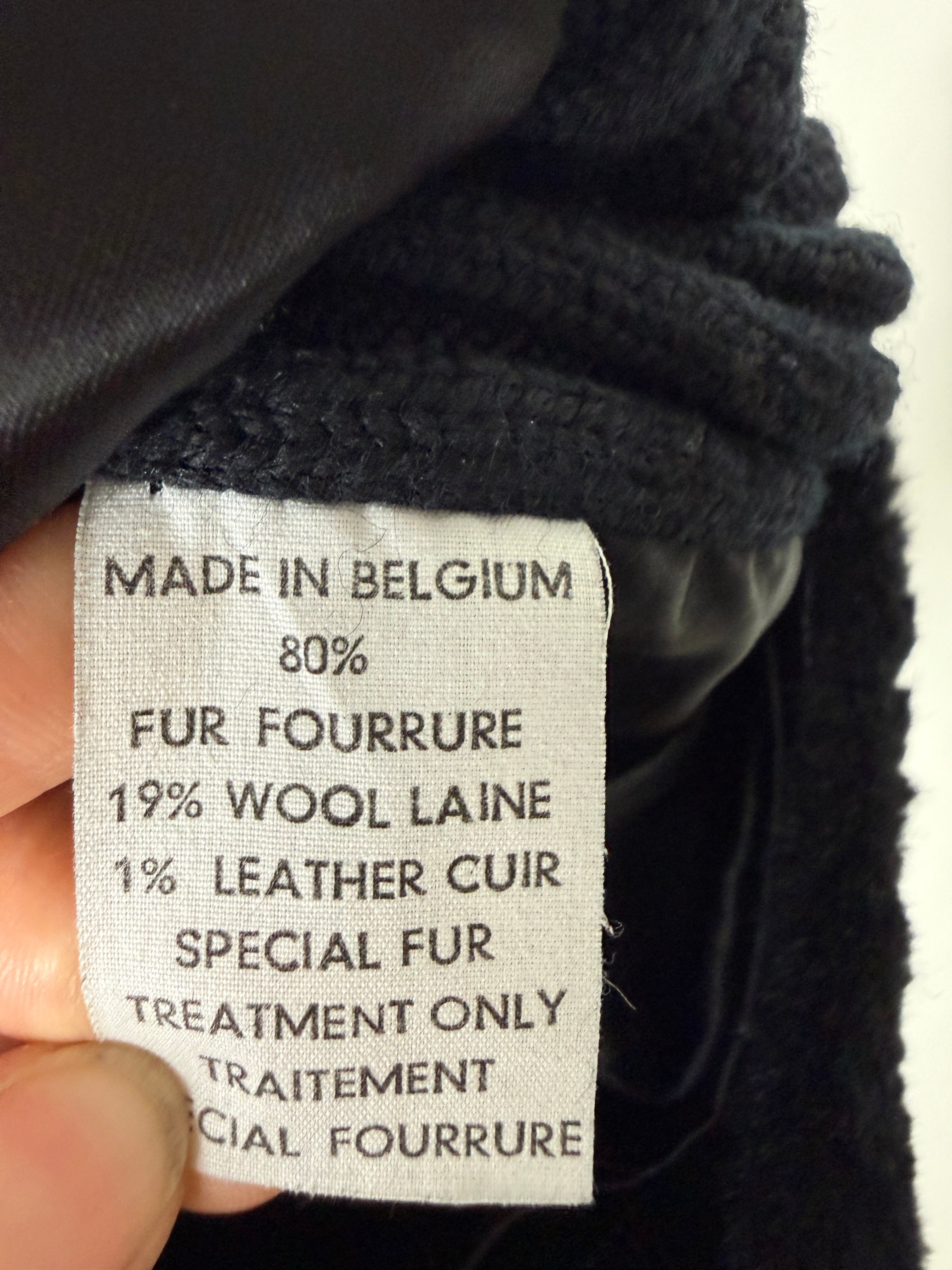 Veronique Branquinho Fur Top mit Strickeinsätzen Second Hand – Dear Berlin
