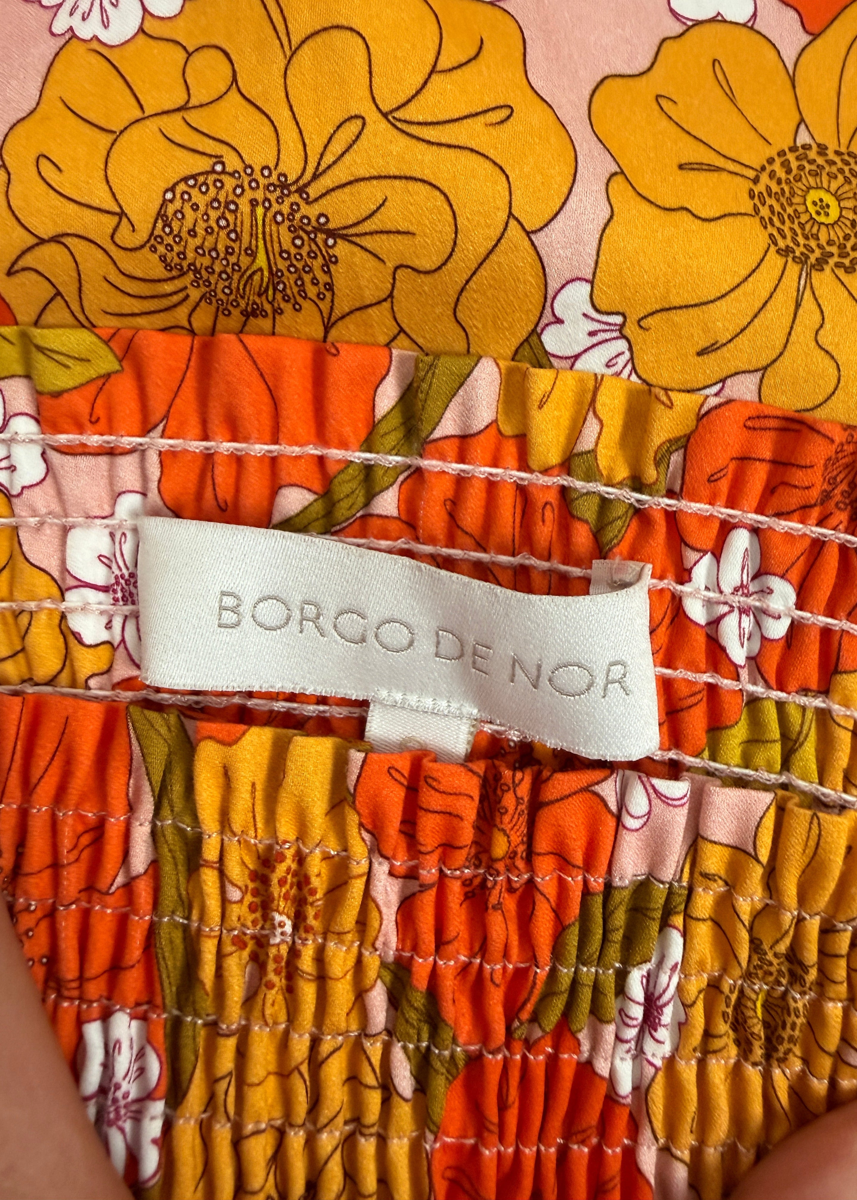 Borgo de Nor Midikleid mit Puffärmeln - Blumenprint Second Hand – Dear Berlin