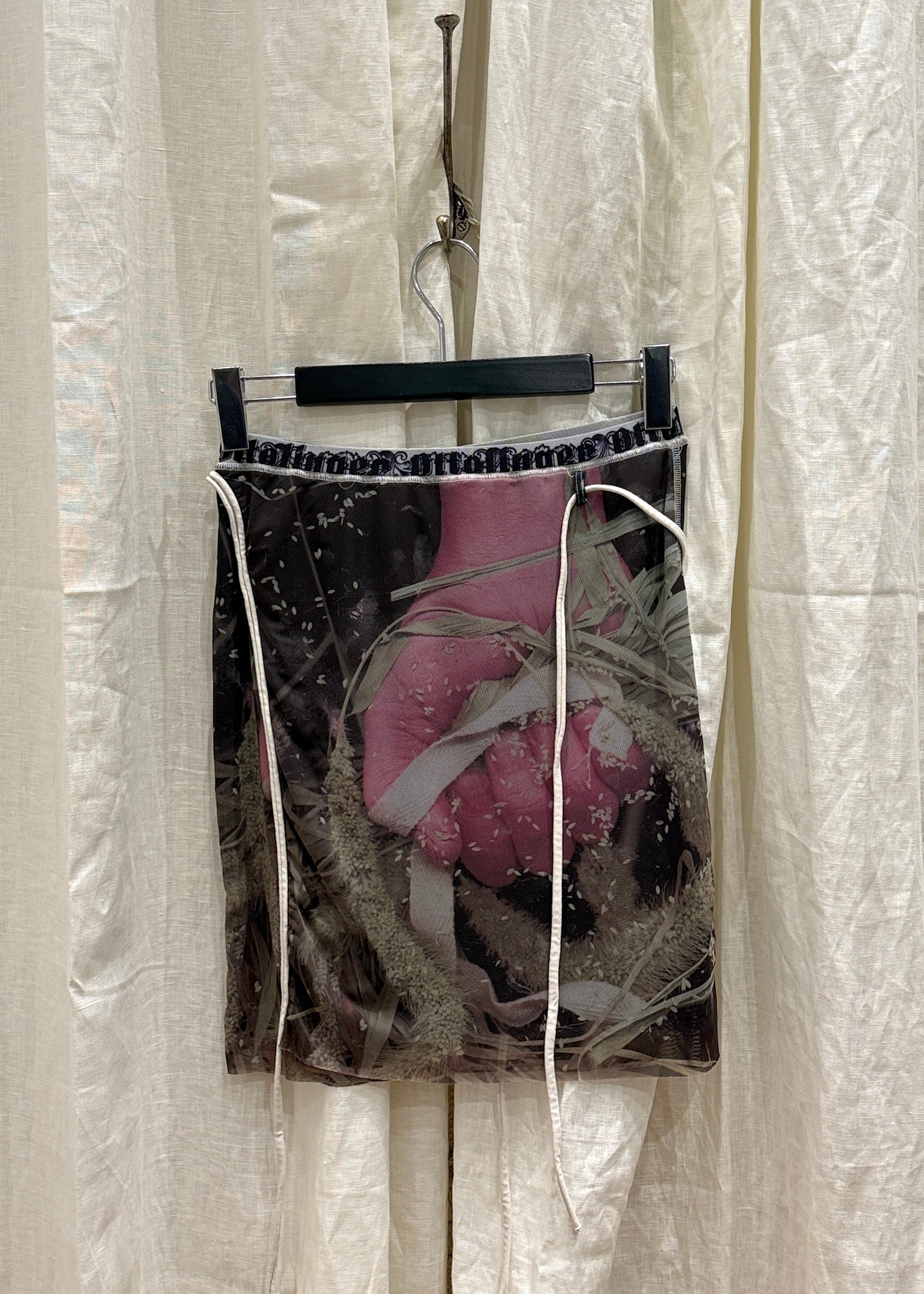 Ottolinger Minirock aus Mesh, mit Print und Kordeldetail Second Hand – Dear Berlin