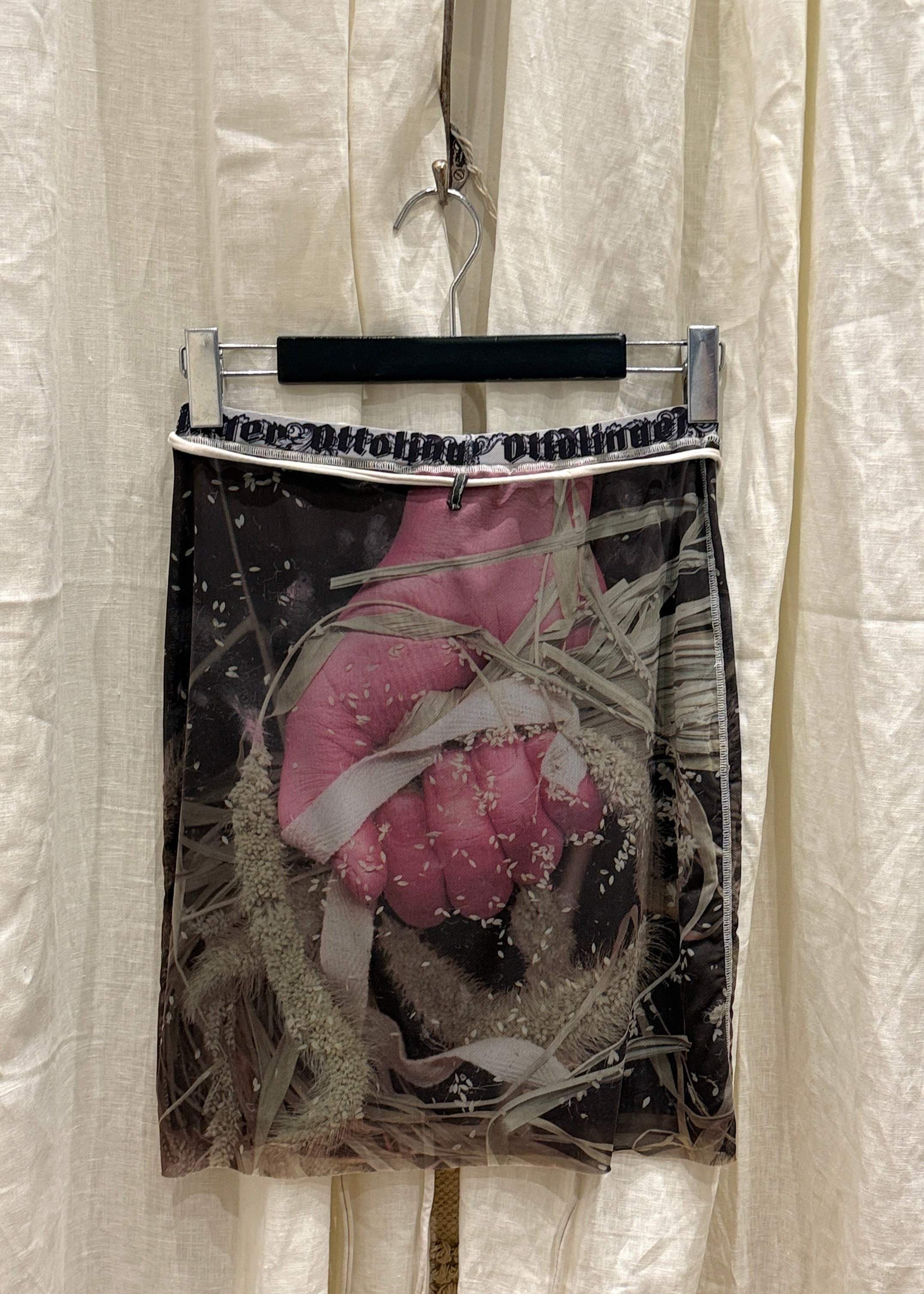 Ottolinger Minirock aus Mesh, mit Print und Kordeldetail Second Hand – Dear Berlin