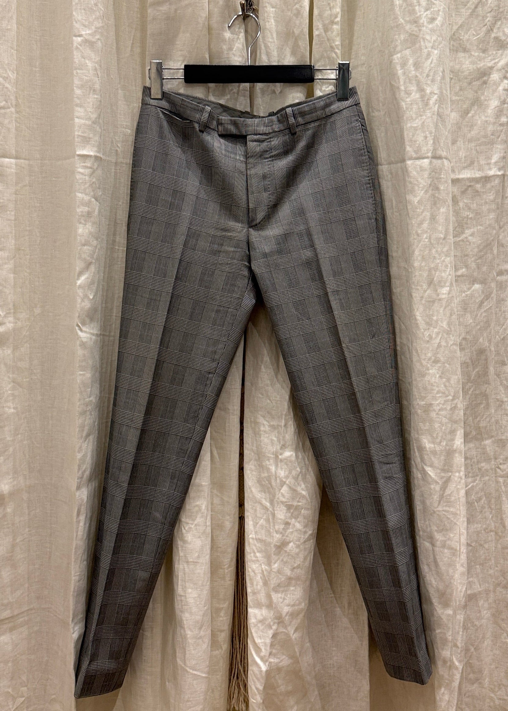 Jil Sander Slim Fit Anzug mit grauem Karo-Muster Second Hand – Dear Berlin
