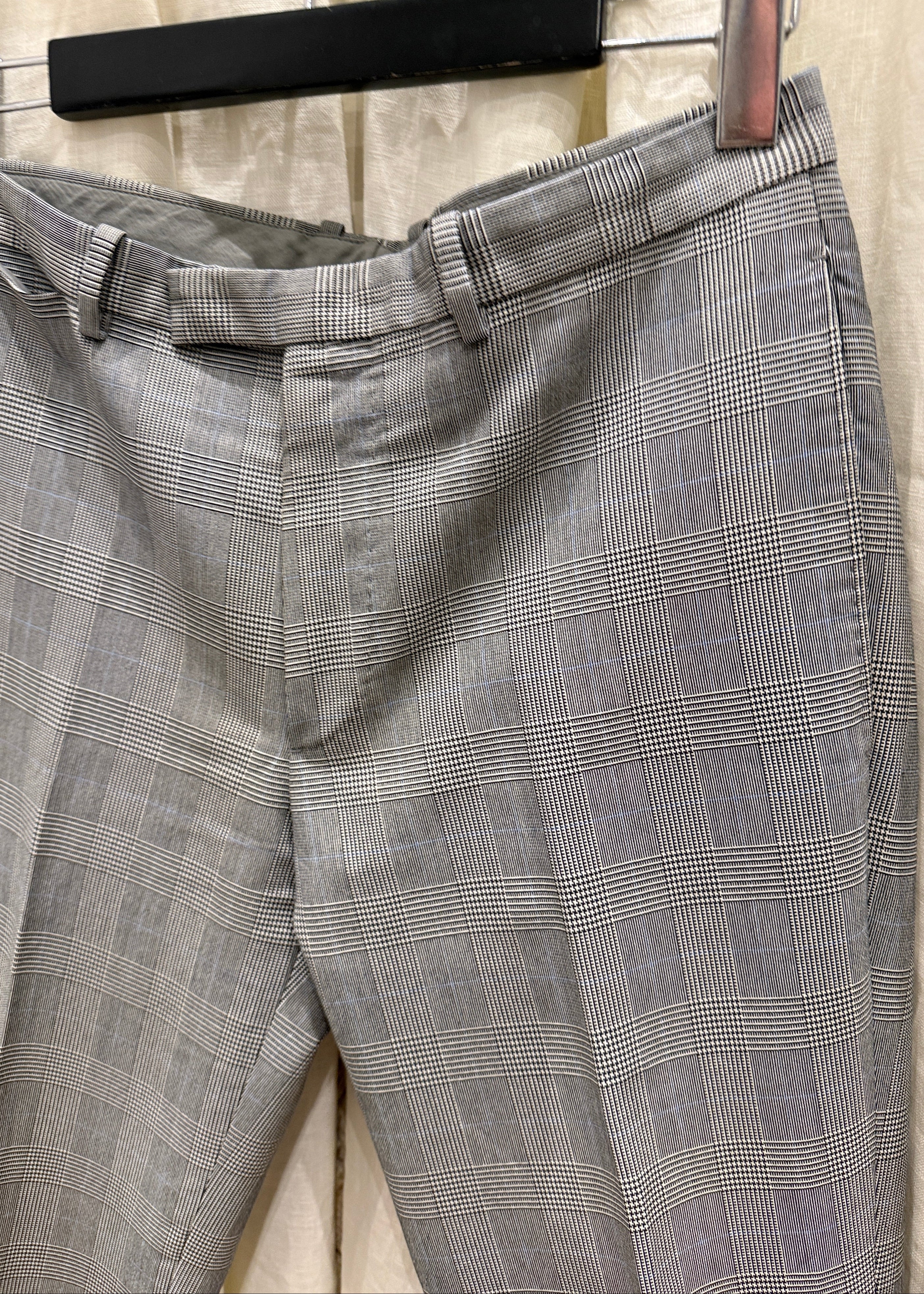 Jil Sander Slim Fit Anzug mit grauem Karo-Muster Second Hand – Dear Berlin