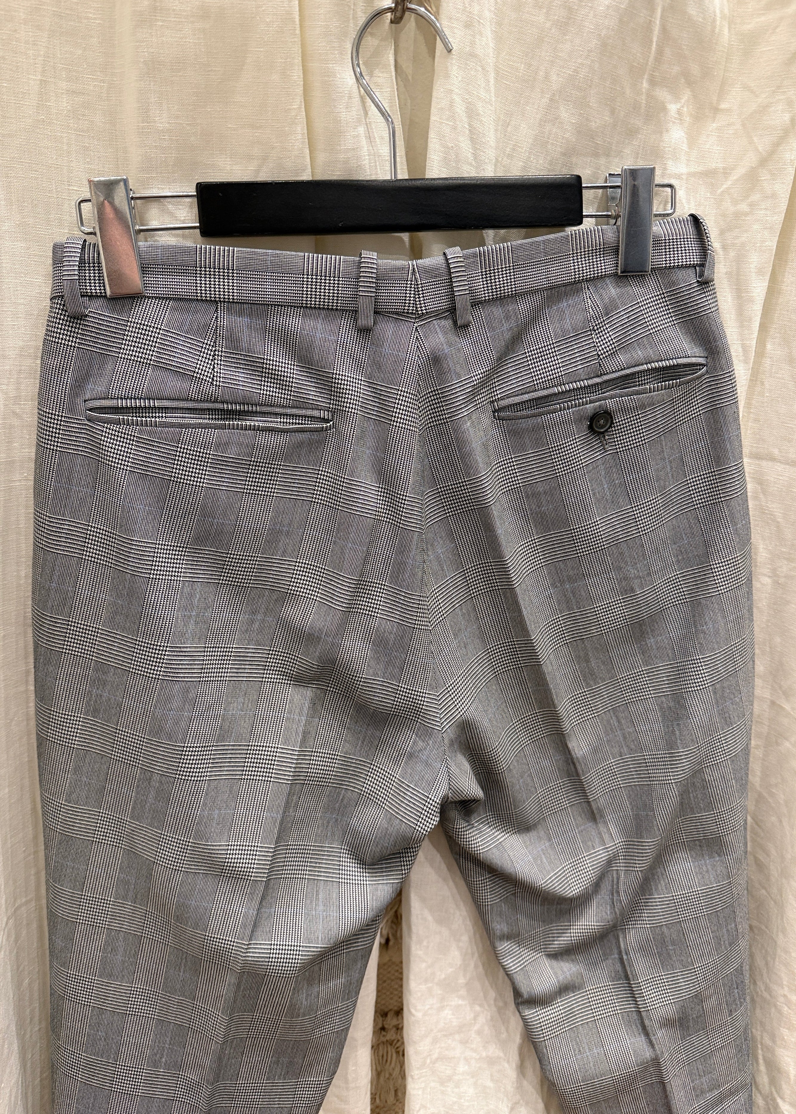 Jil Sander Slim Fit Anzug mit grauem Karo-Muster Second Hand – Dear Berlin