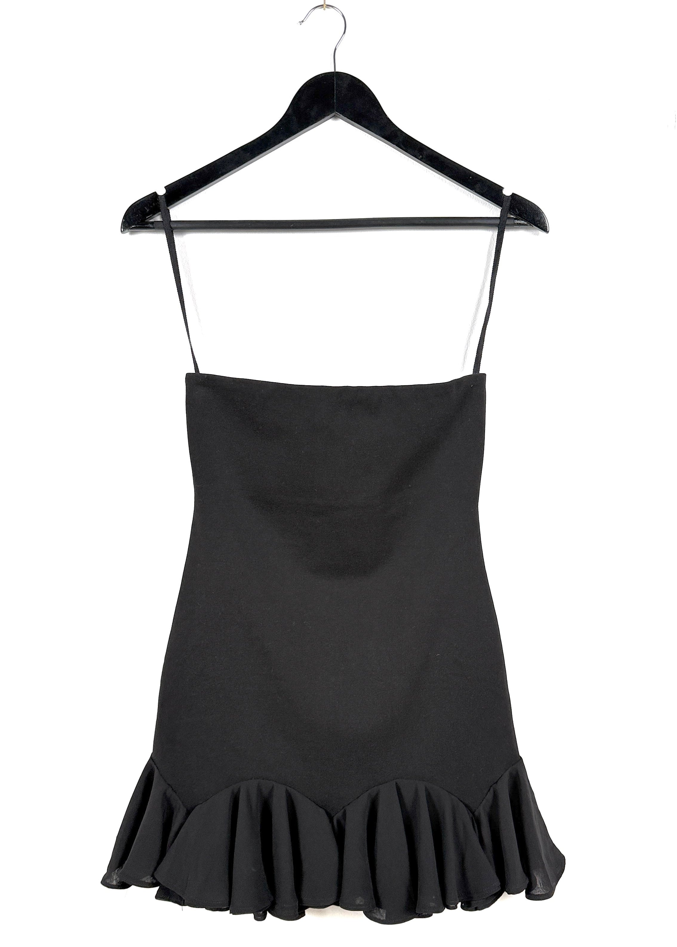 Schwarzes Bandeau Minikleid