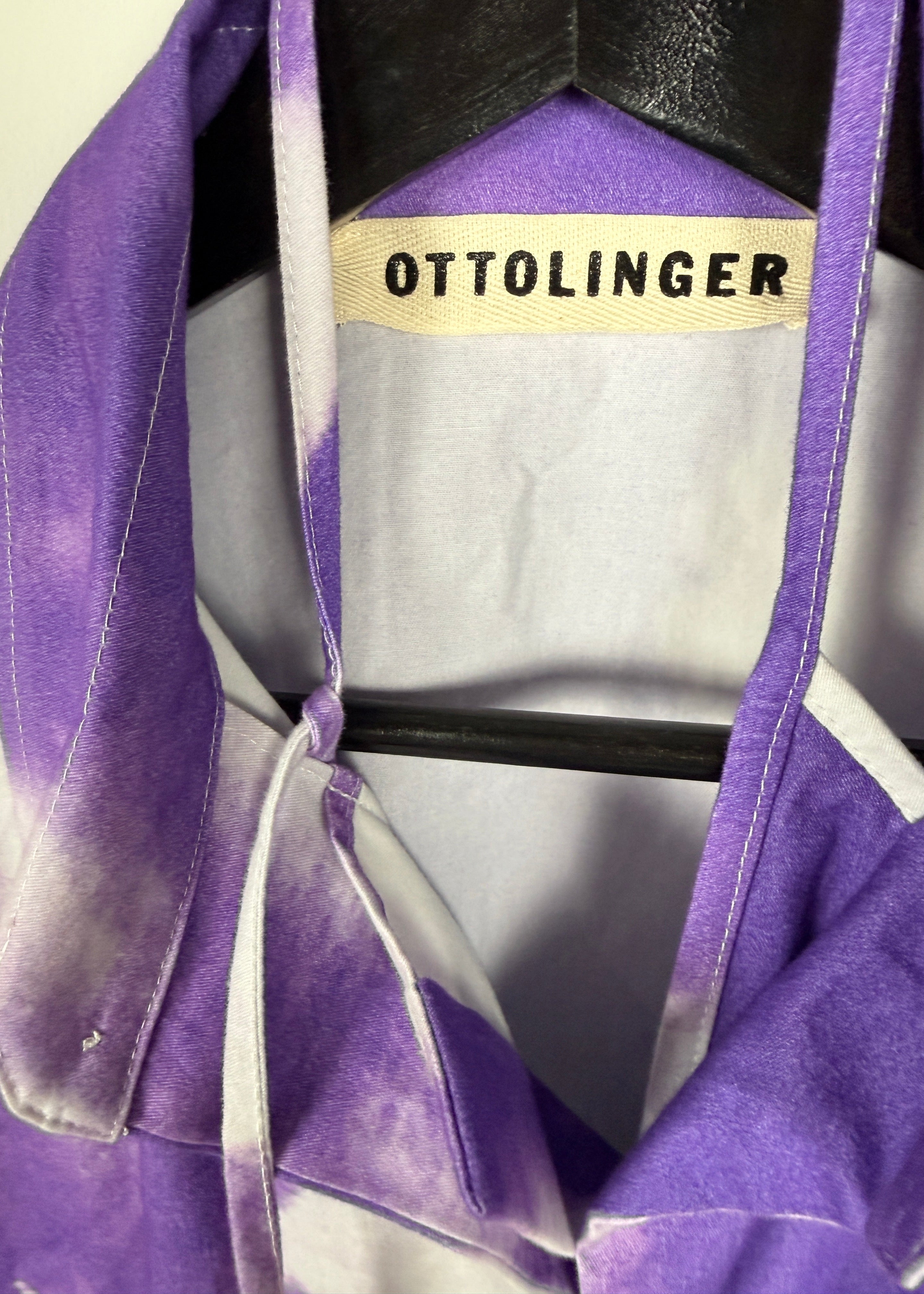 Ottolinger Langärmliges Hemd in lila und weiß Second Hand | Dear Berlin