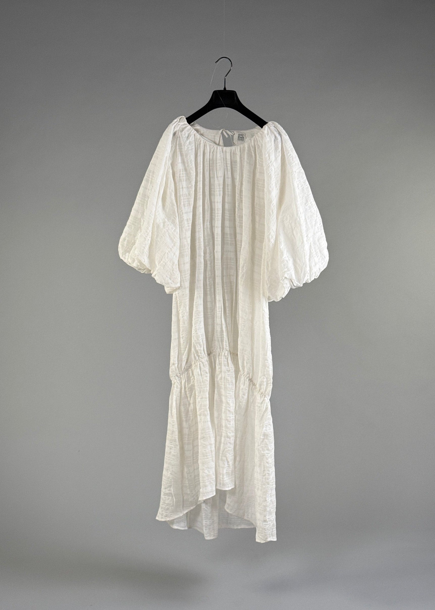 Toteme Smocked Balloon Sleeve Dress