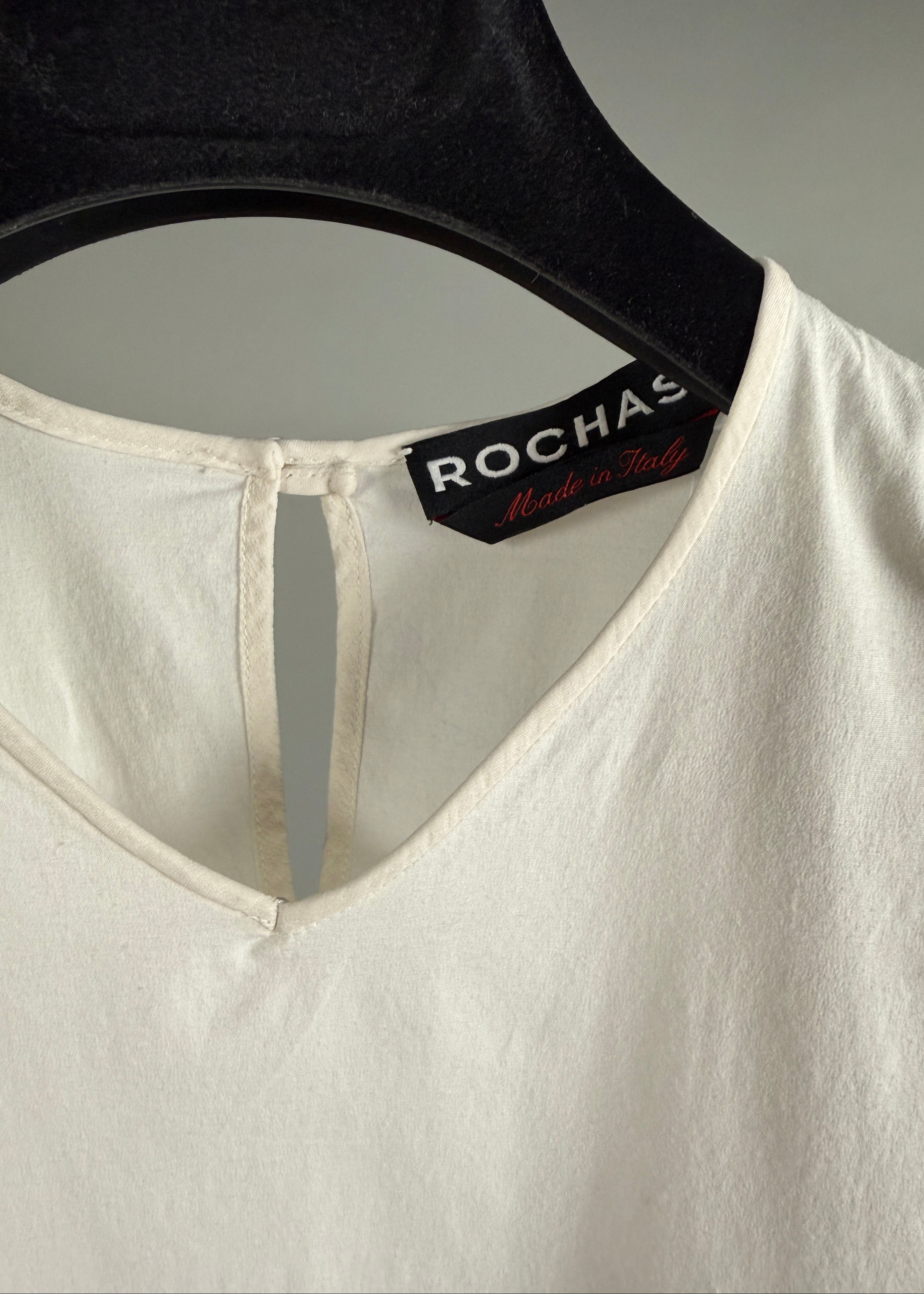 Vintage Shirt mit Seidenrüschen Borte
