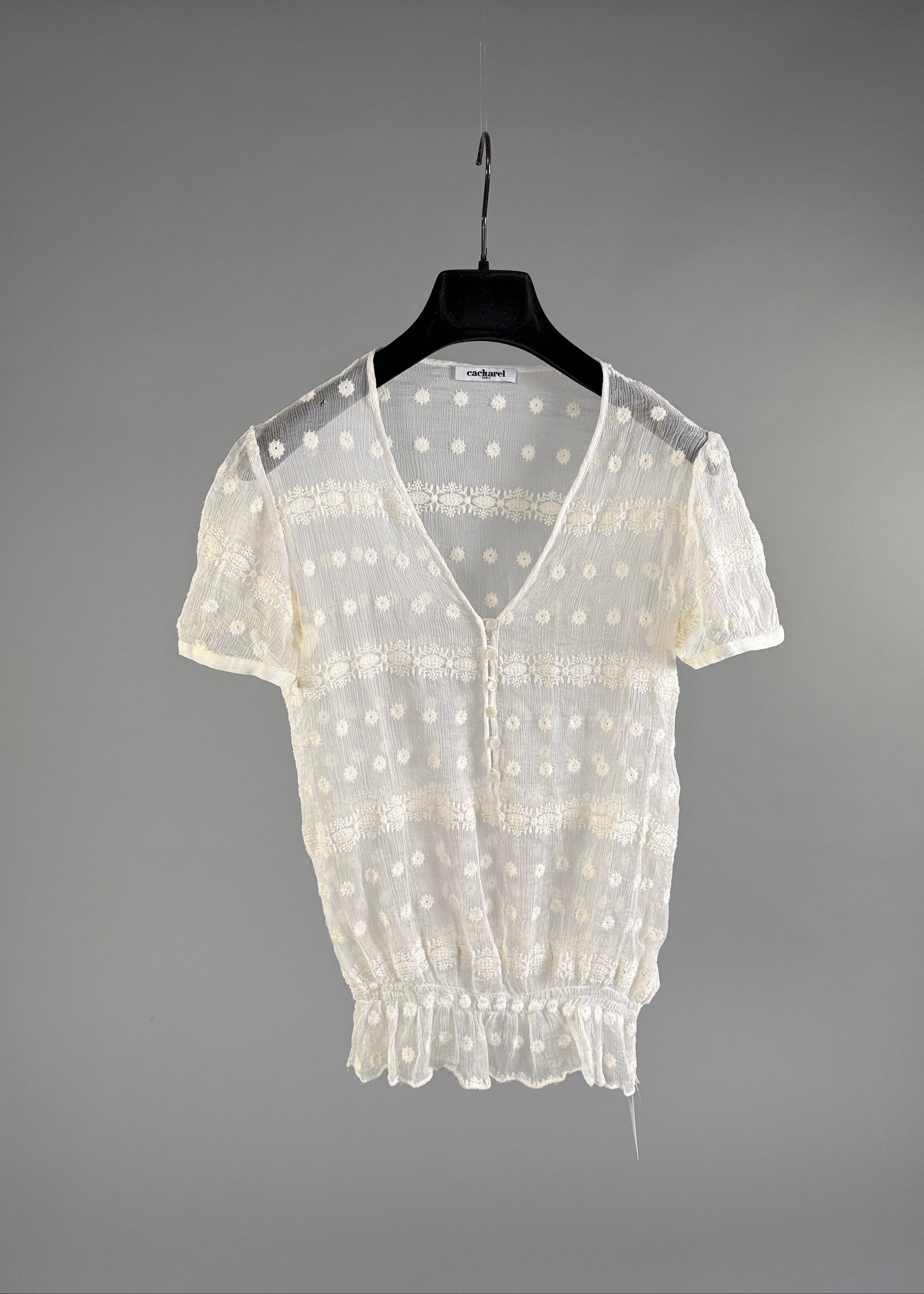 90´s Vintage transparente Seiden Bluse