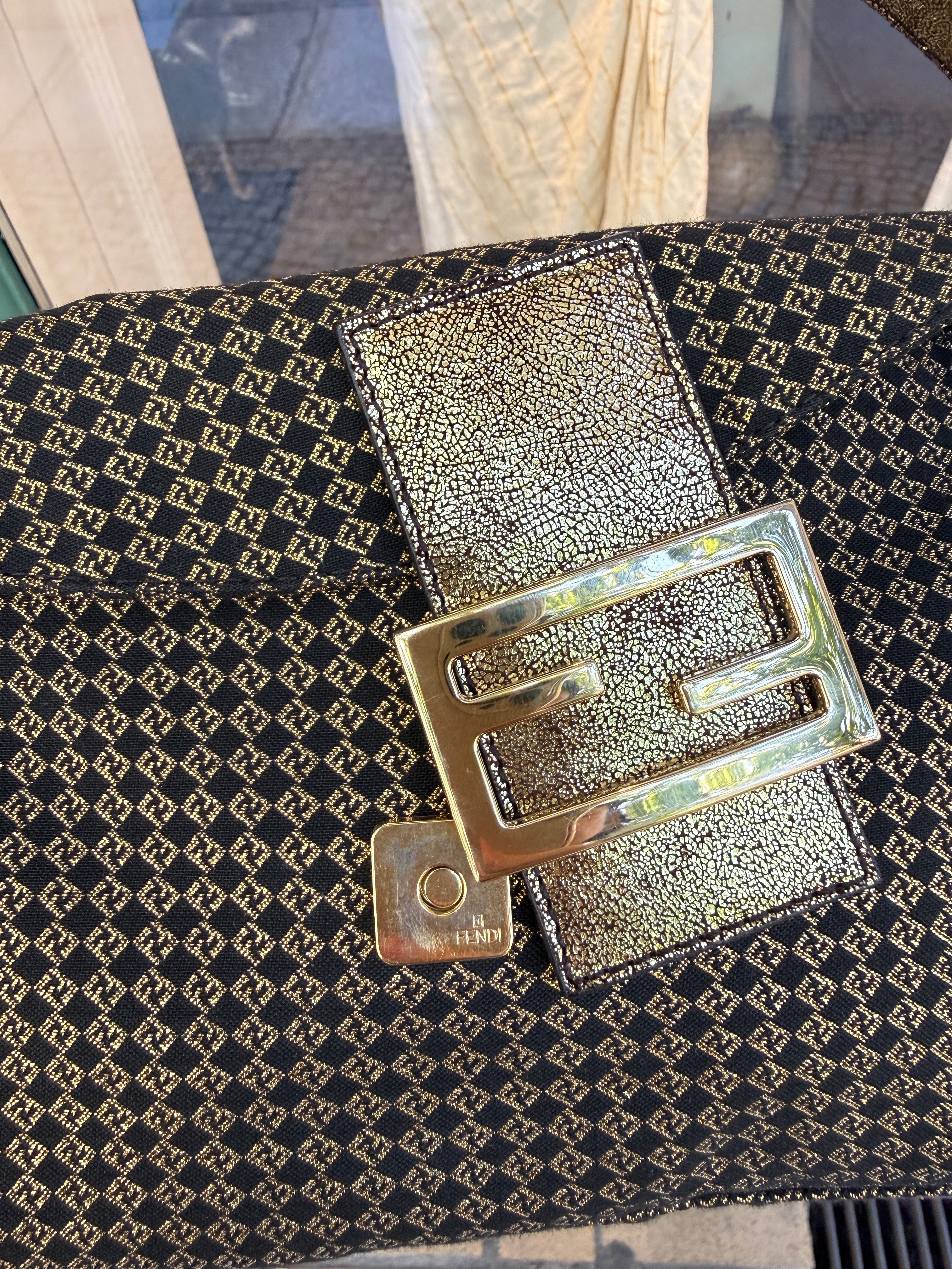 Fendi Zucchino FF Mama Baguette Tasche
