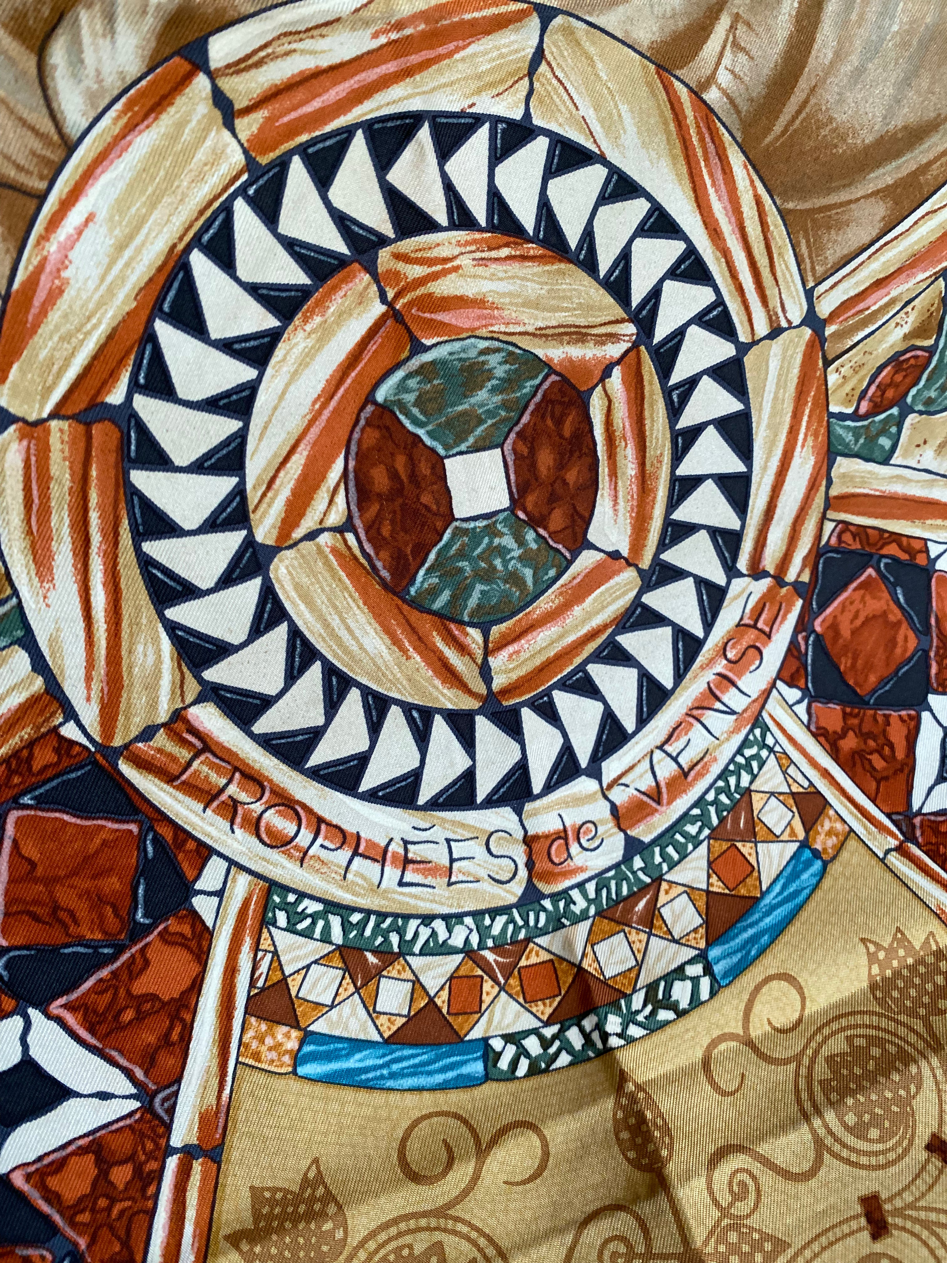 „Trophees de Venise“ Seidentuch 90 x90