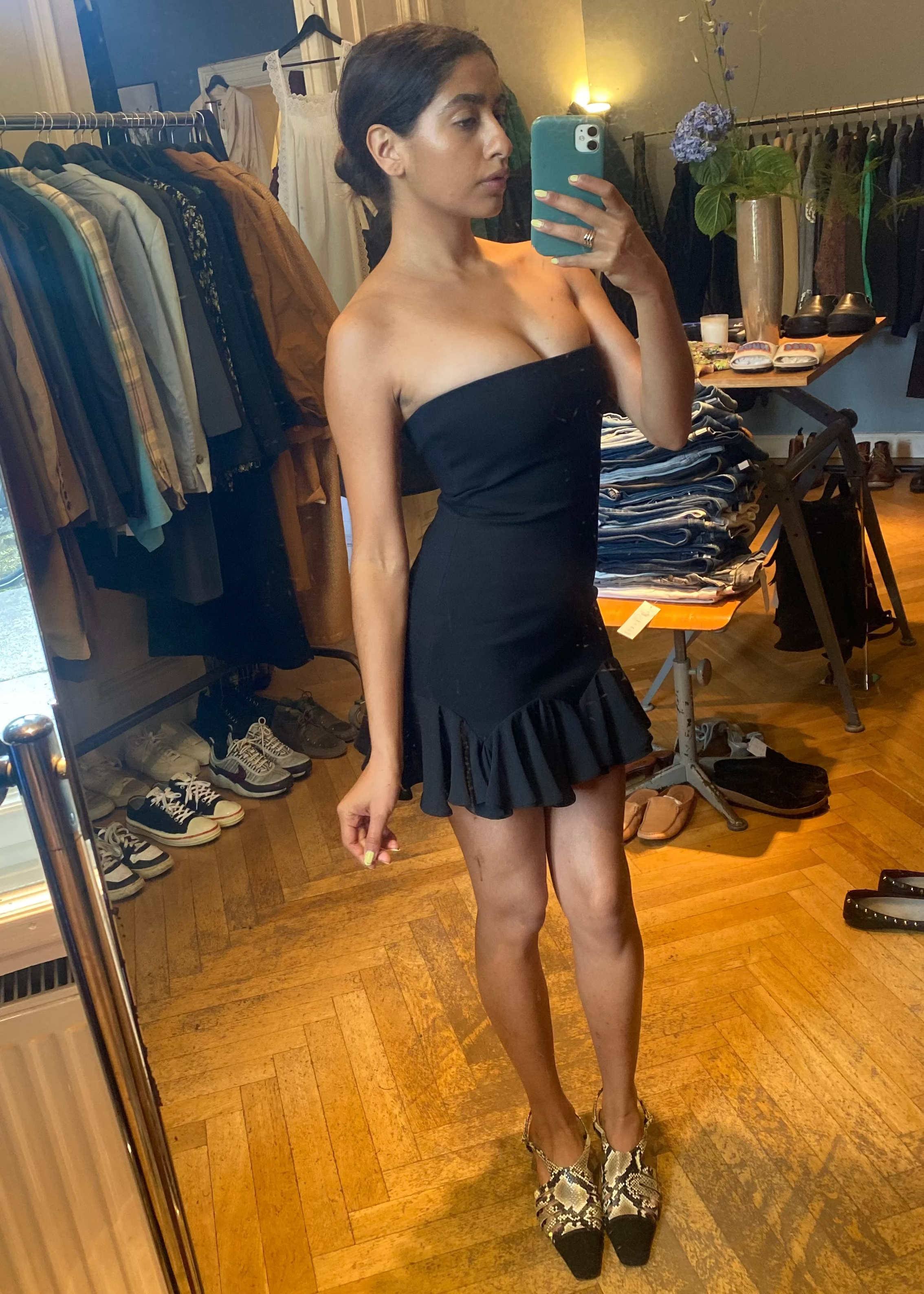Schwarzes Bandeau Minikleid-Helsa-Dear Berlin