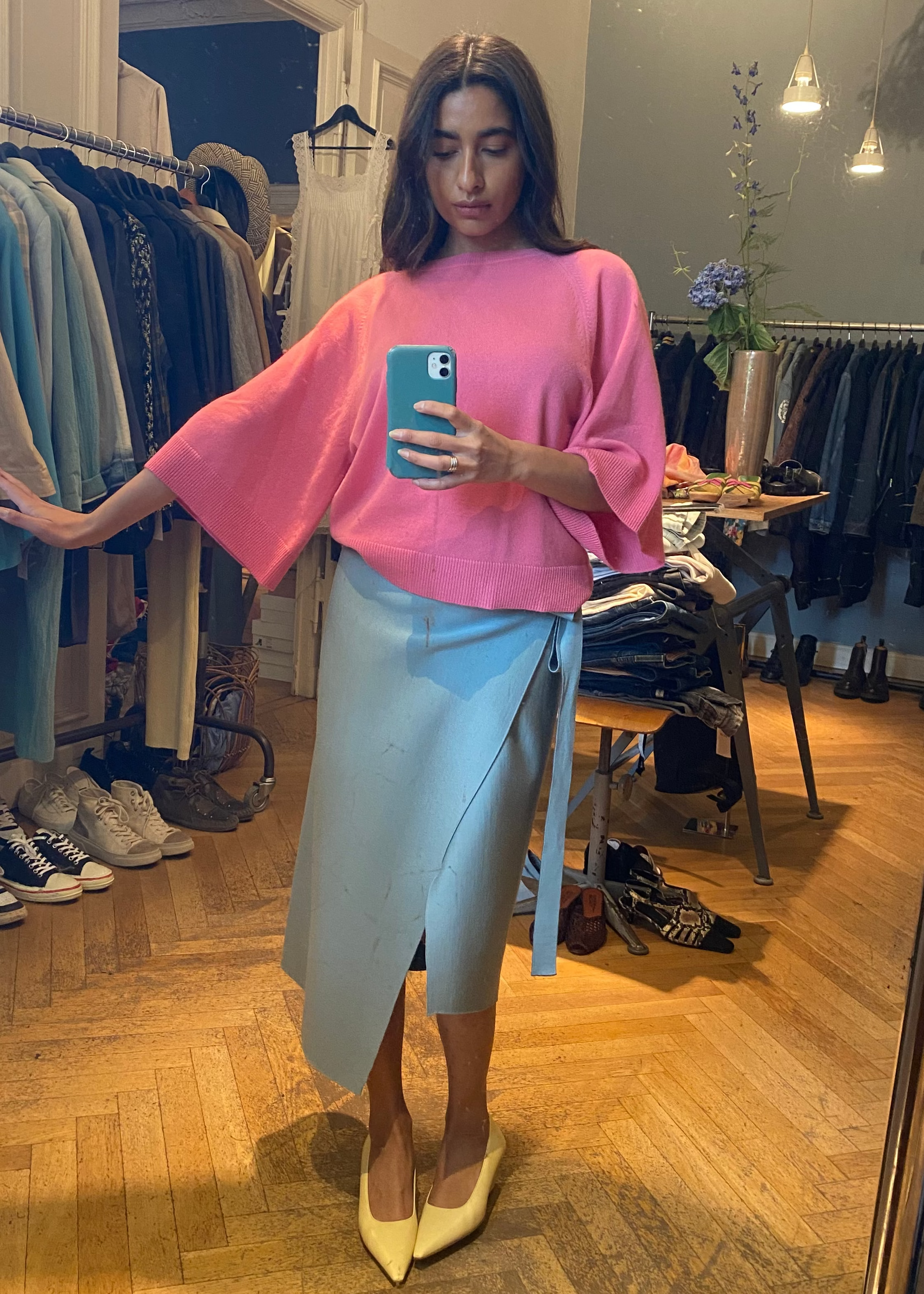 Kaschmirpullover in rosa