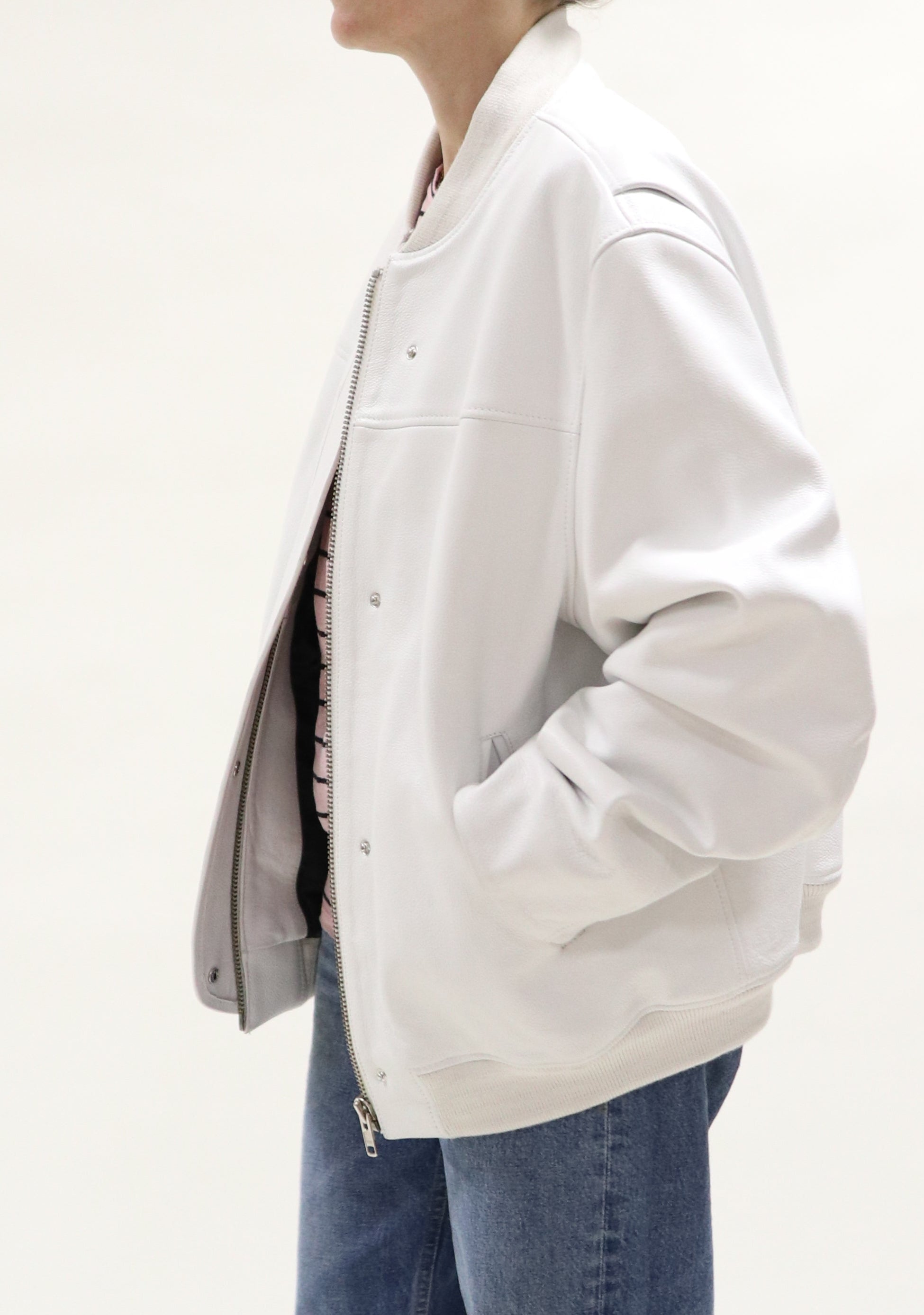 Remain leather blouson