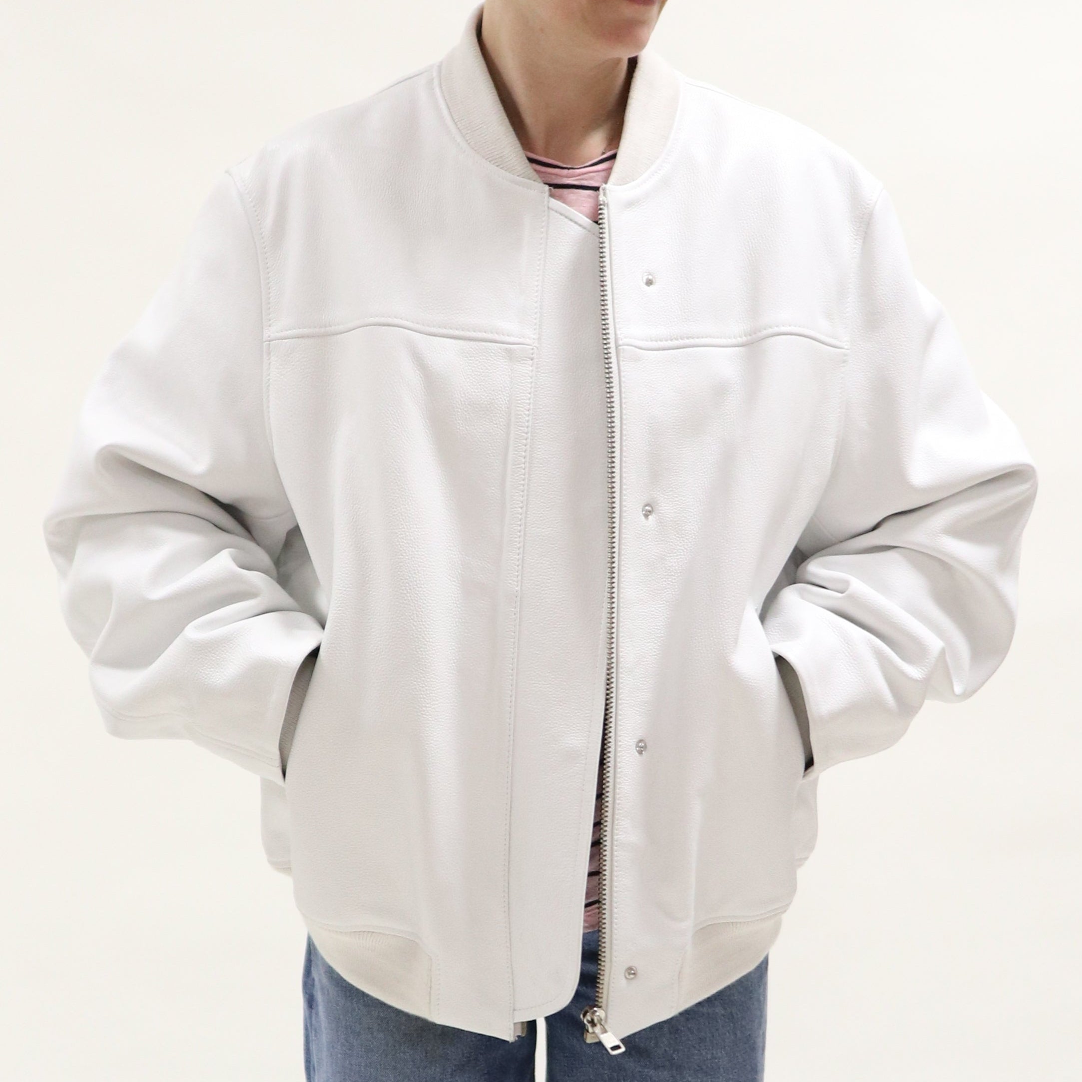 Remain leather blouson
