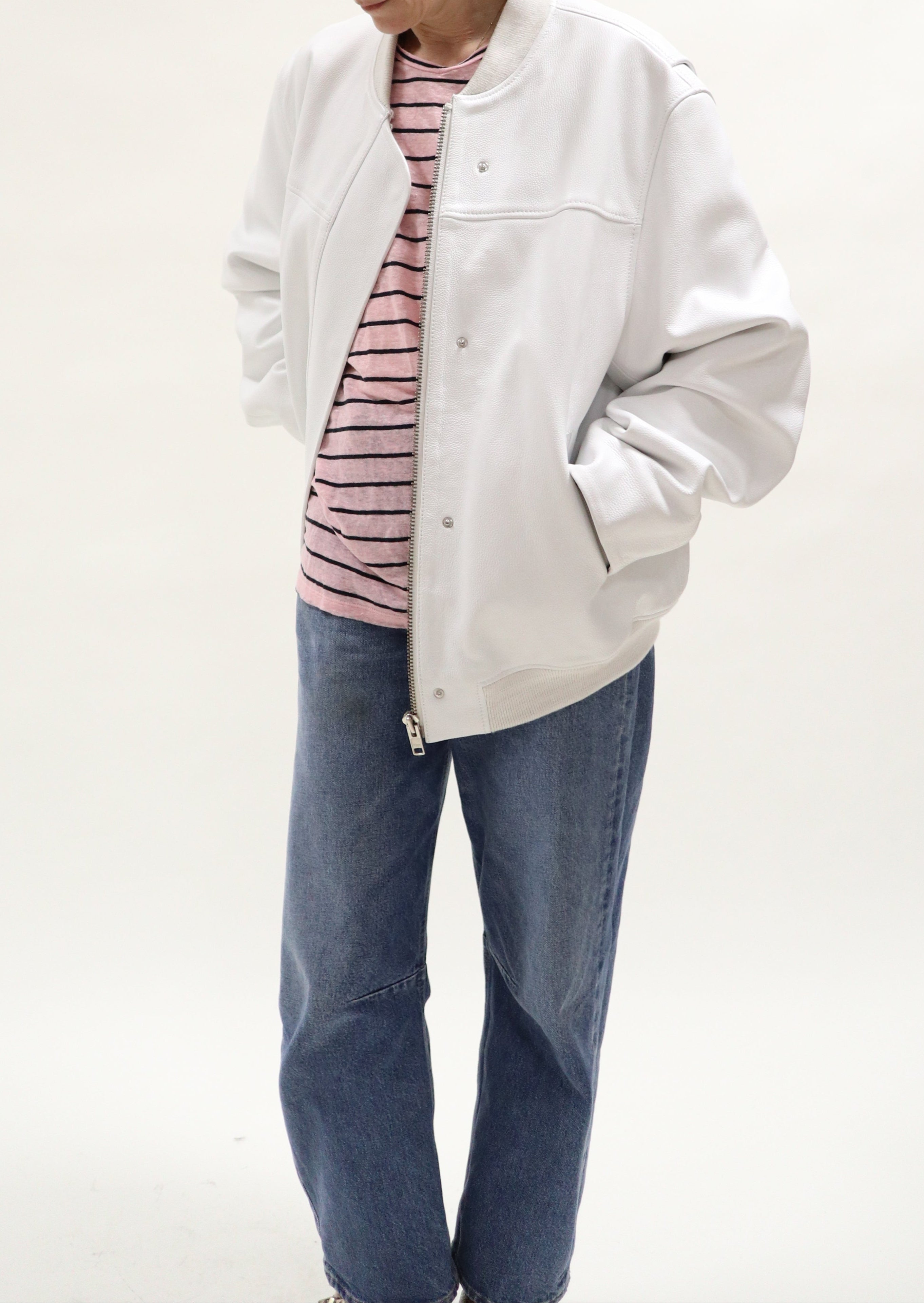 Remain leather blouson