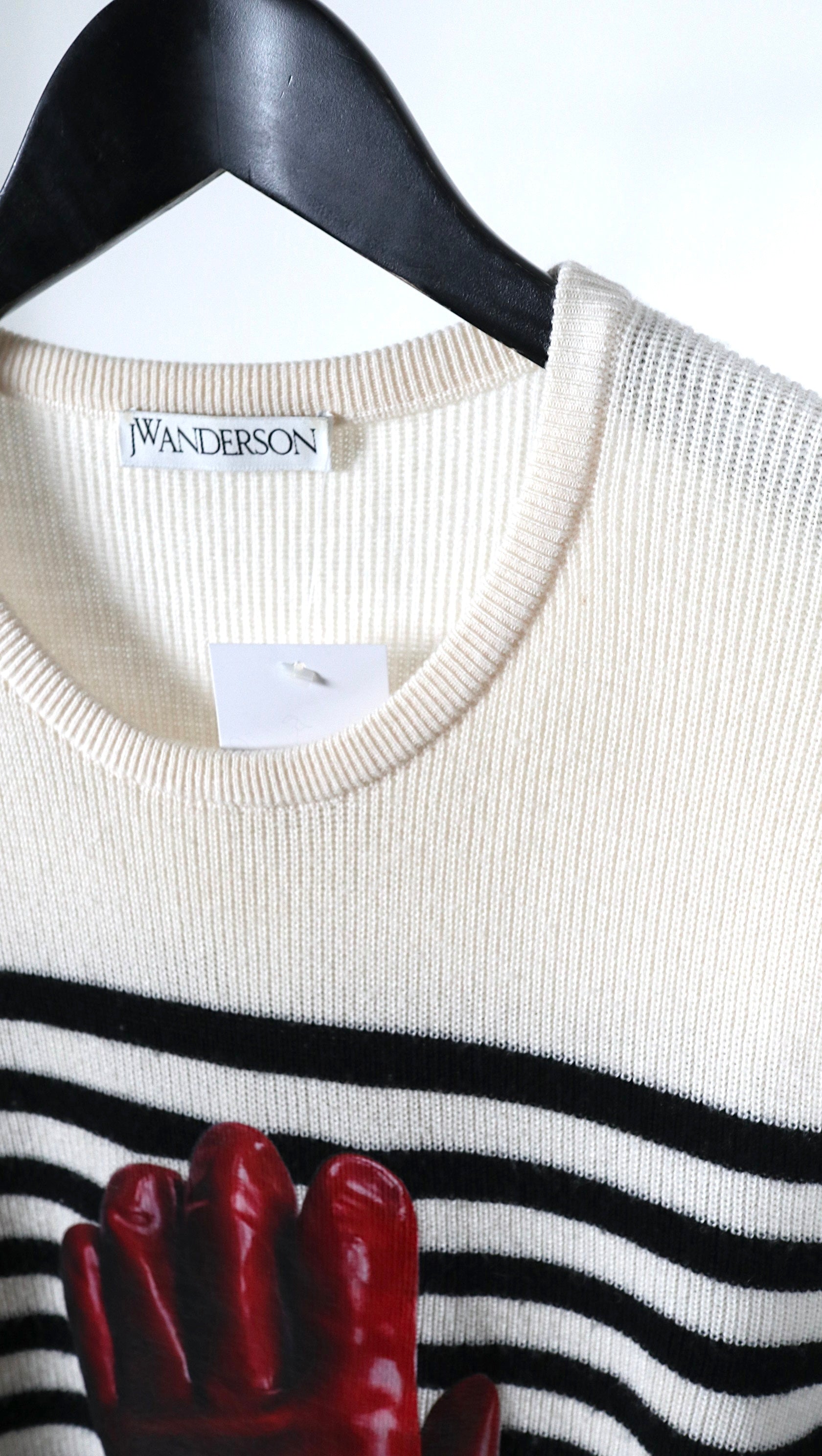 Vinyl Glove -Print striped Sweater