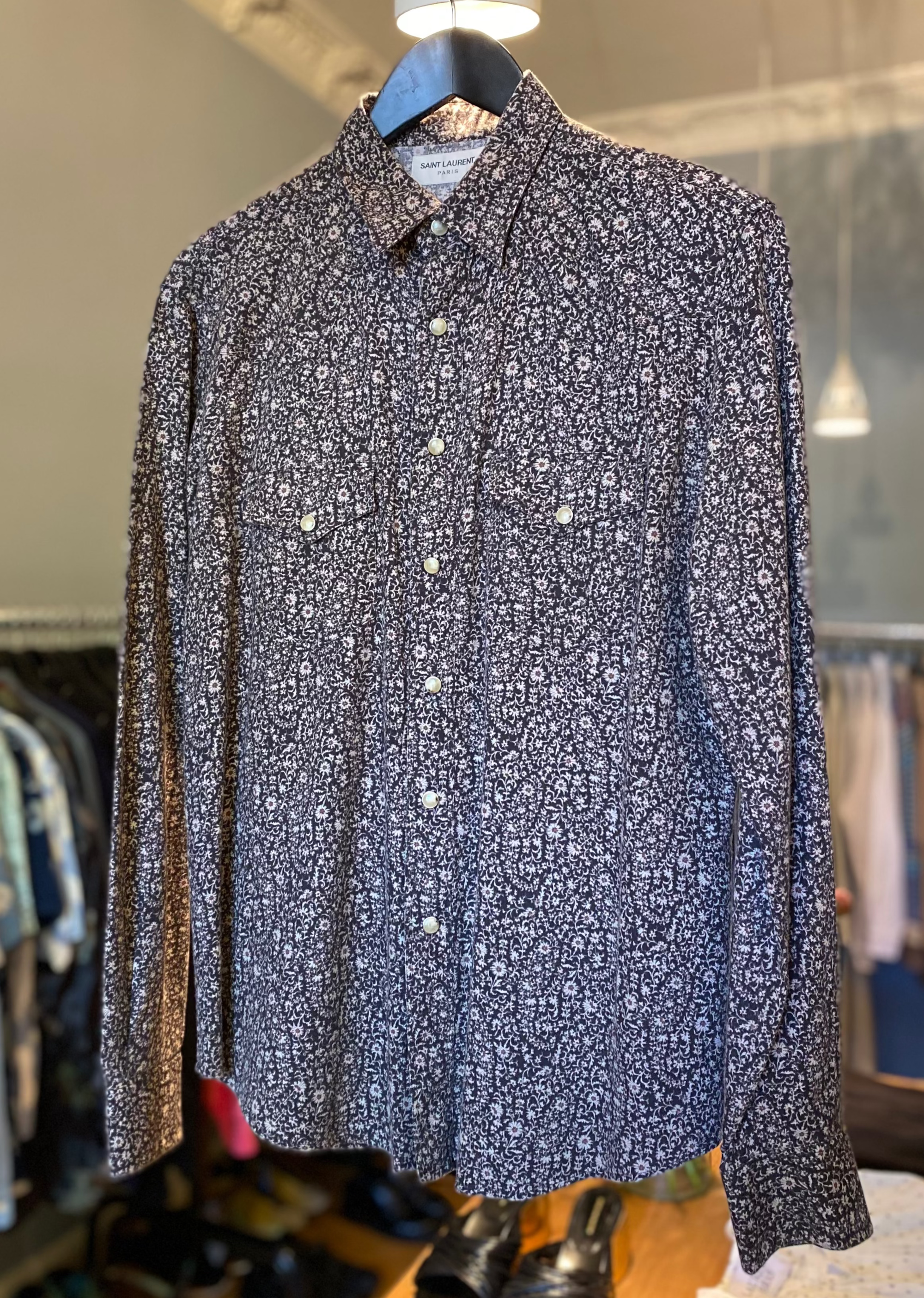 Saint Laurent Hemd gemustert -Millefleur Second Hand – Dear Berlin